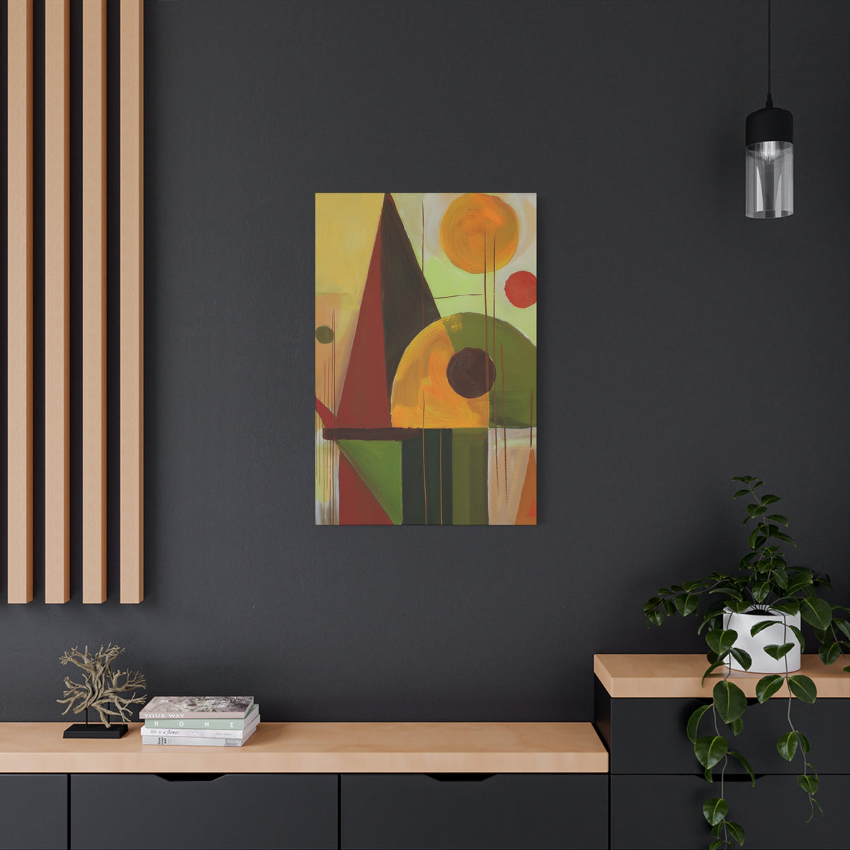 Abstract Geometric Painting Print Canvas 20x24,20x30,24x30 24x32,24x36,30x40 32x48,36x48,40x60 Pine-Wood Inner Frame ABS-60