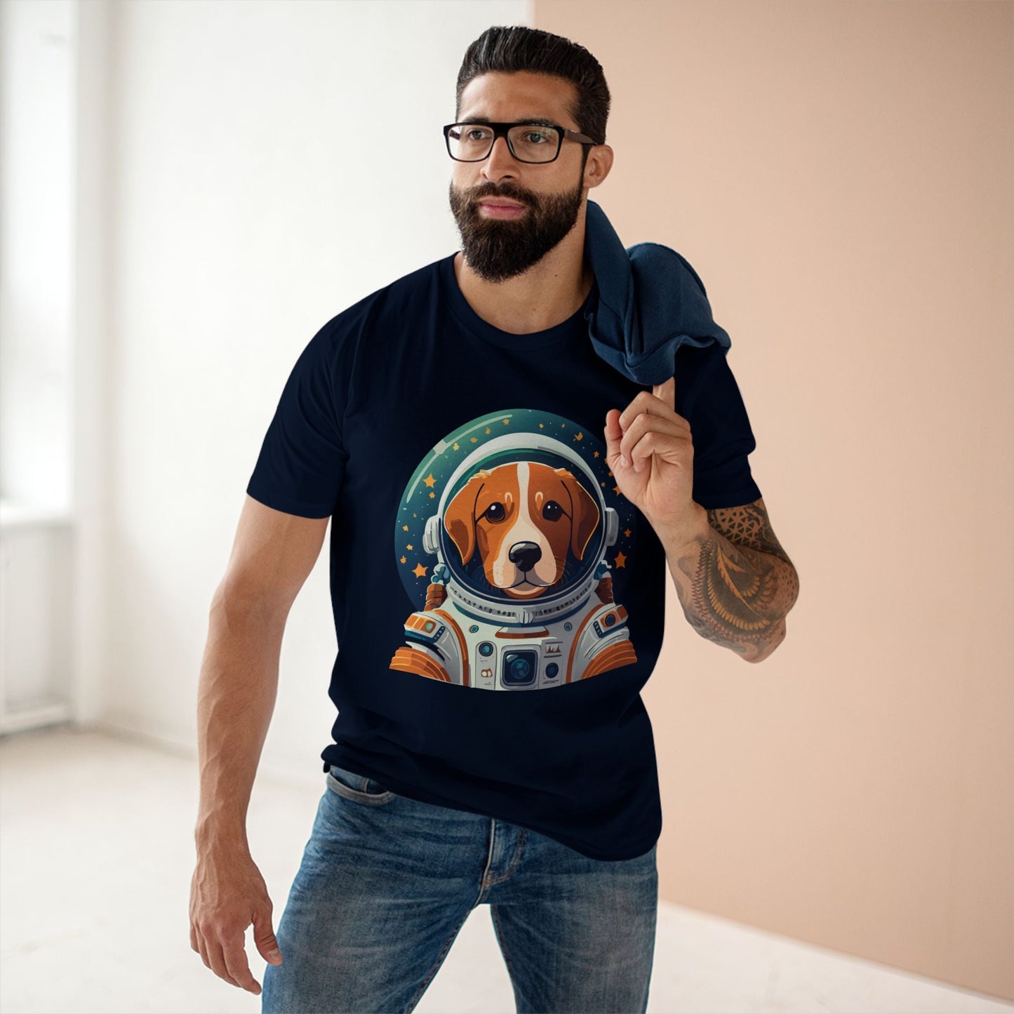 Unisex Premium Cotton Tee With Original Dog Art Shirt Design By Retro2Nova Discover Everyday Comfort And Style