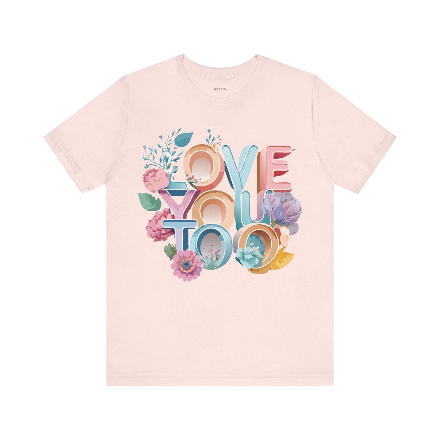 Valentine Day Graphic Unisex 100 Cotton Vintage Artwork with Love and Flower Design Tee 39