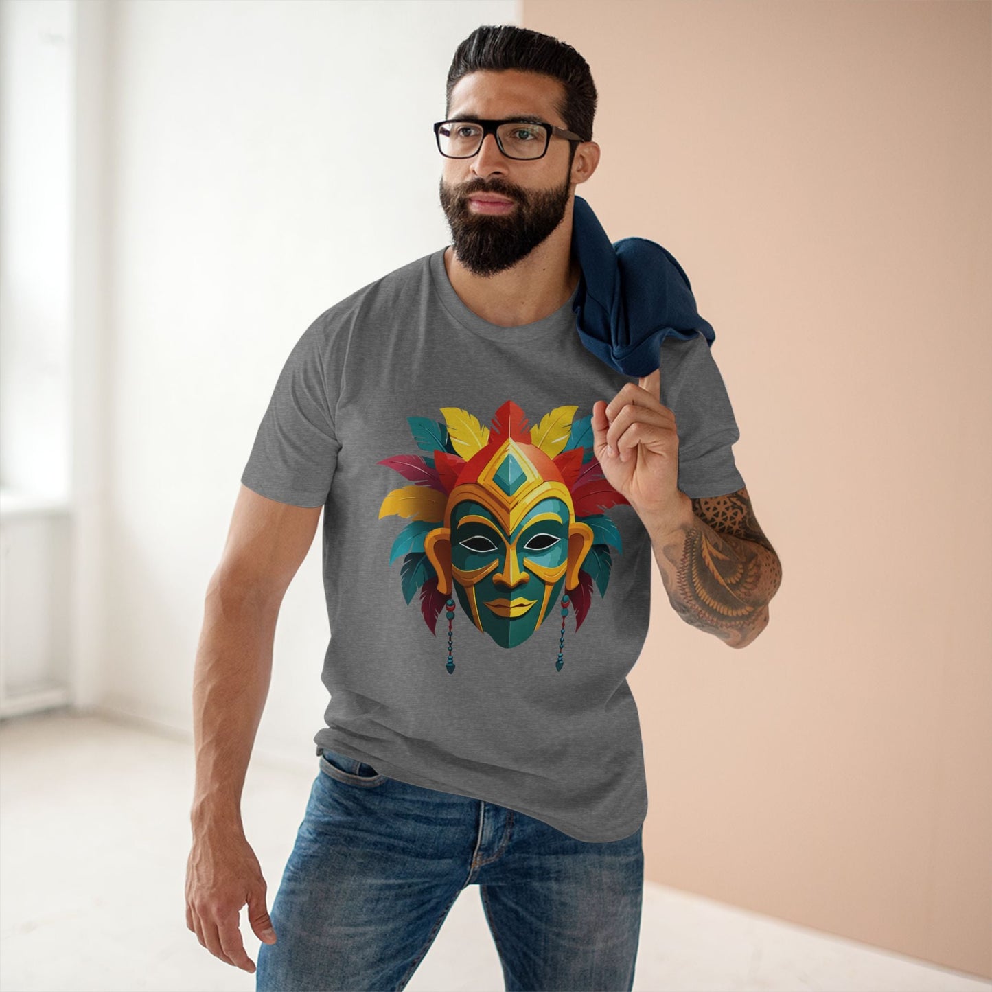 Mask Graphic Unisex 100 Cotton Staple Tee 6