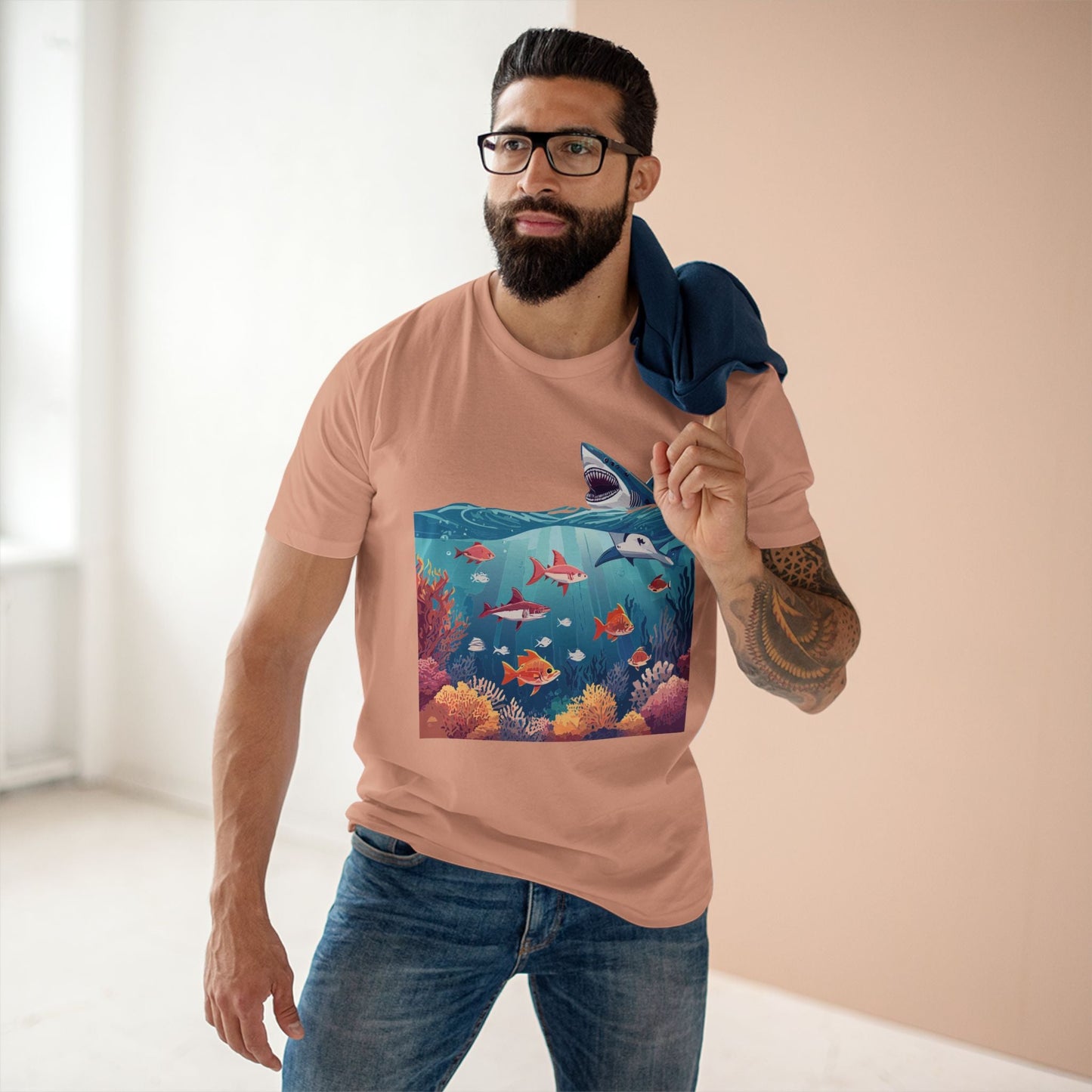 Ocean Pacific OP 8 Unisex Premium Cotton Tee With Original Art Design By Retro2Nova