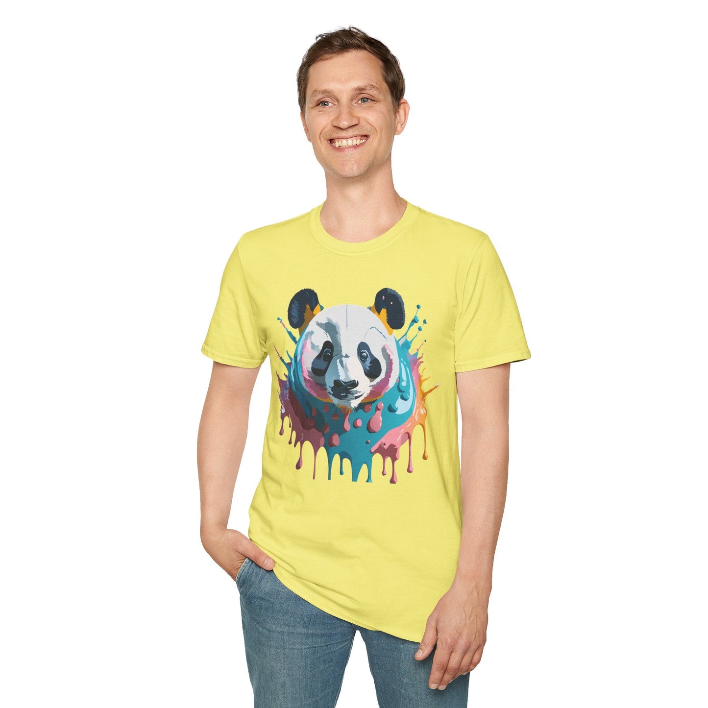 Panda Shirt Unisex T Shirt Gildan Softstyle 64000 Panda Graphic Animal Tee 100 Percent Cotton