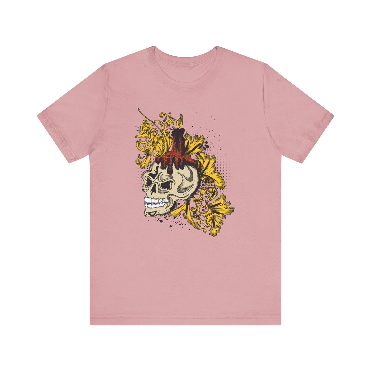 Rock Skull Graphic Design Tee, Skull Shirt, Vintage Tees, Art Design T-Shirt, Vintage Graphic Tee, Art Shirts with Skulls 3