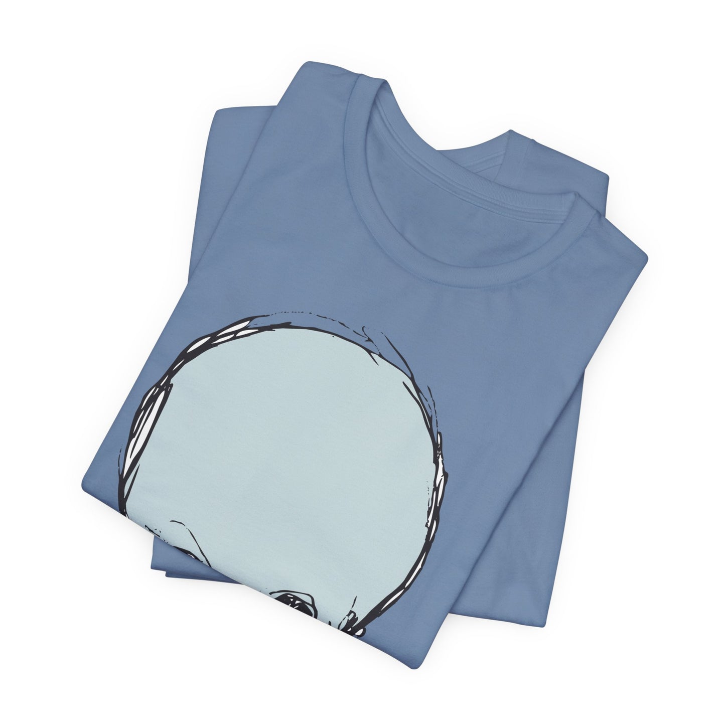 Lt Blue Skull Graphic Design Tee, Skull Shirt, Vintage Tees, Art Design T-Shirt, Vintage Graphic Tee, Art Shirts with Skulls