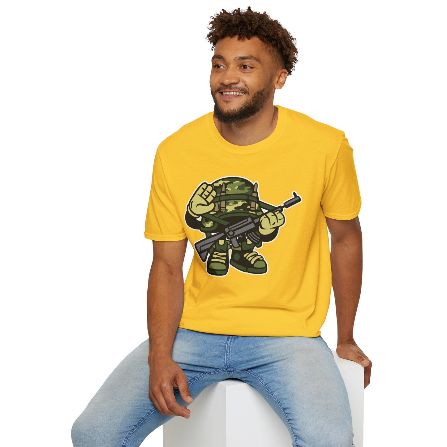 Cartoon T Shirt Animation Tee Funny Art Design Unisex Softstyle 64000 Lightweight Cotton Tee