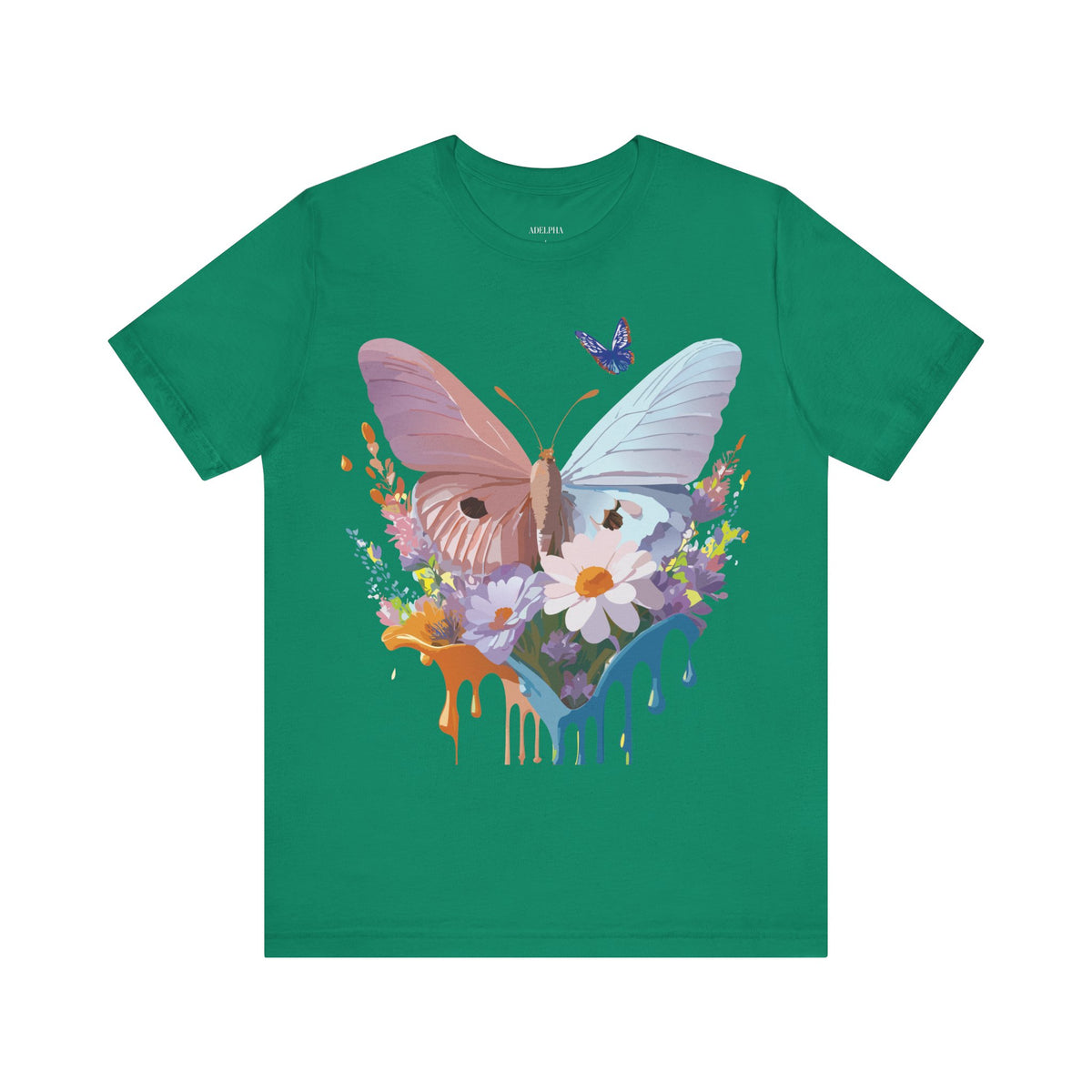 Butterfly Graphic Unisex Cotton Bella+Canvas Tee with Art Design n41