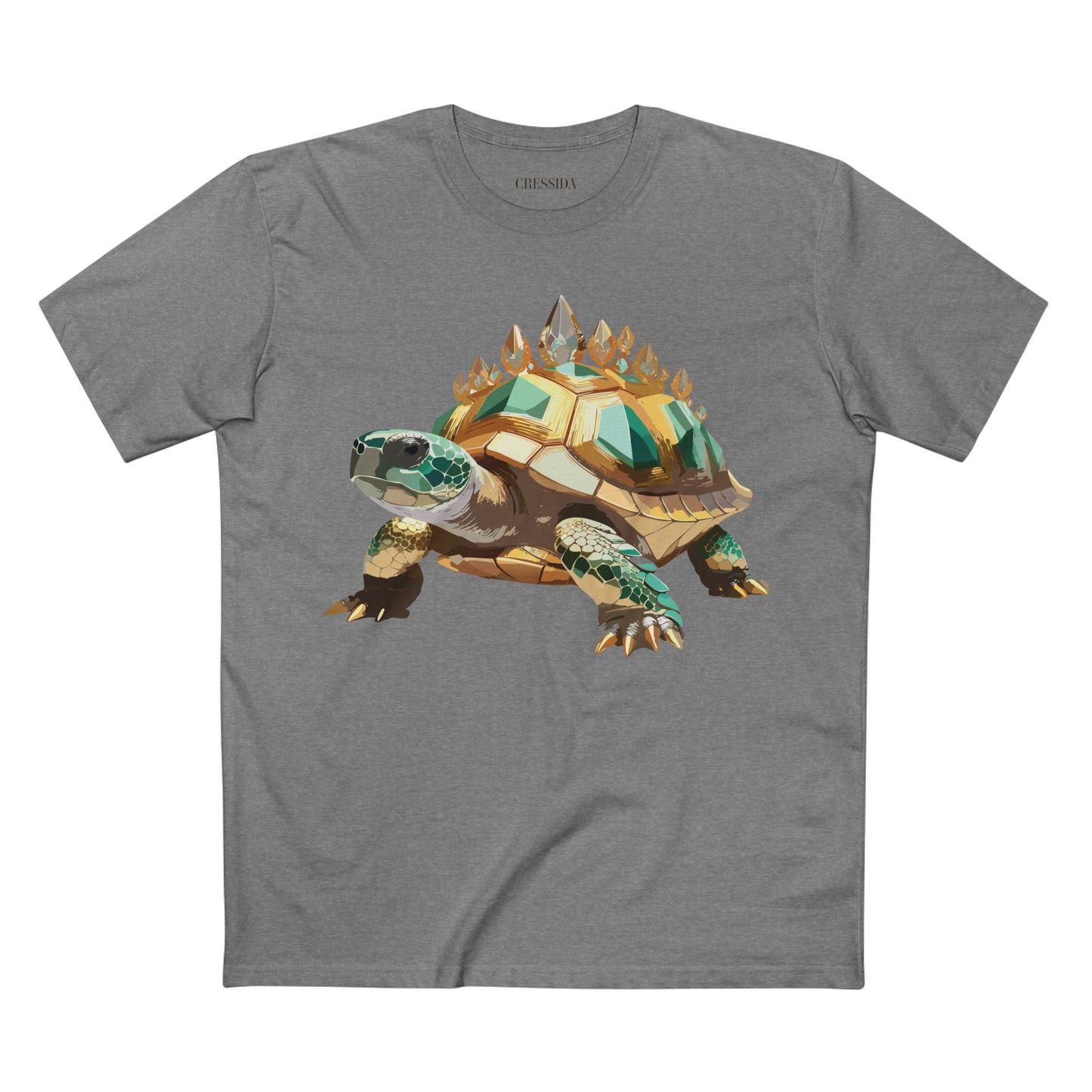 Turtle Graphic Unisex 100 Cotton Tee With Unique Animal Golden Medallion Art Design 34