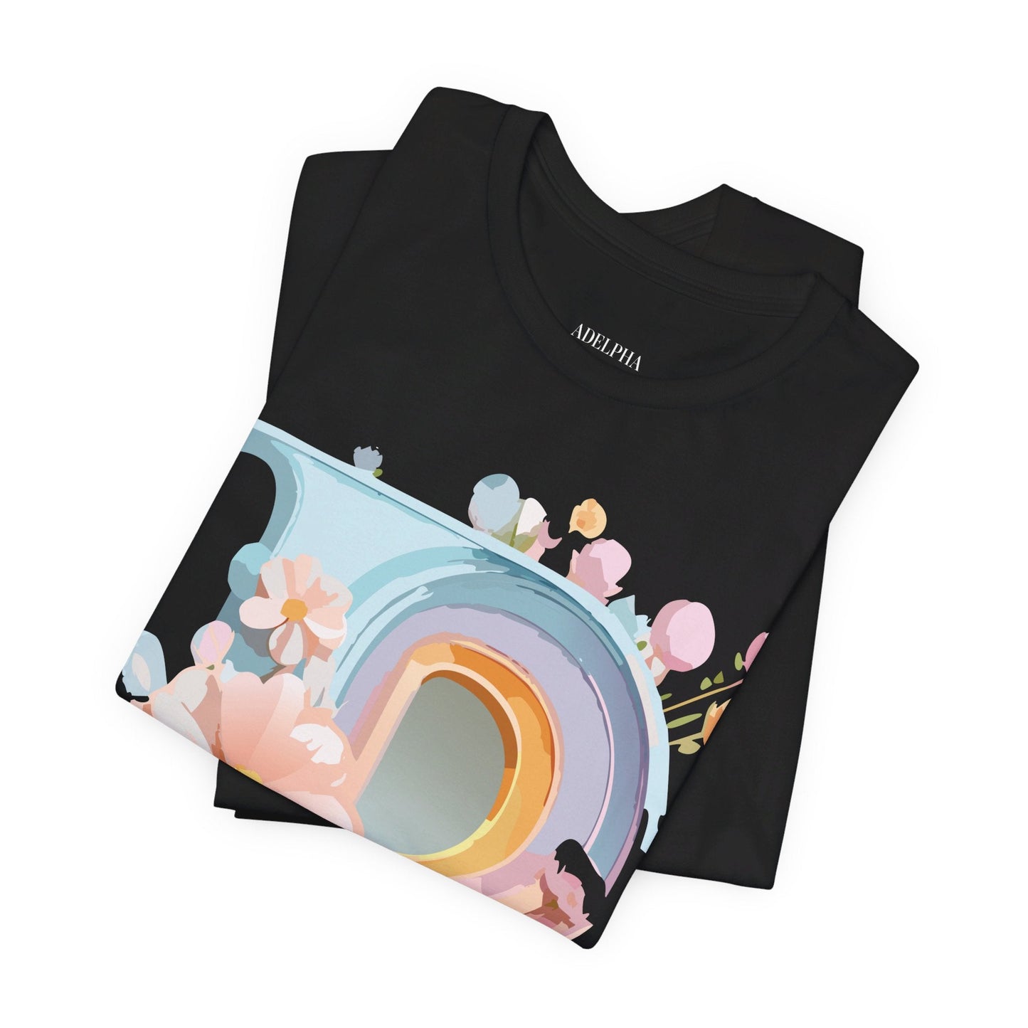 Letter P Shirt Graphic Tee Unisex Short Sleeve Vintage Inspired Art From Adelpha