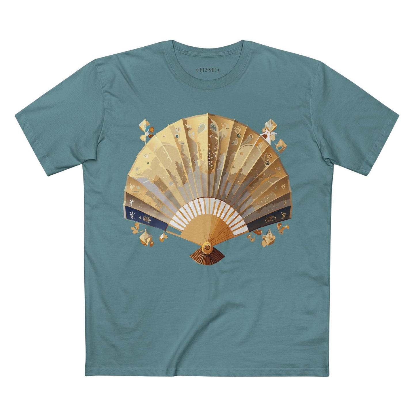 Antique Fan Graphic Design T-Shirt Unisex 100 Cotton Floral Carnival Artwork Tee 24