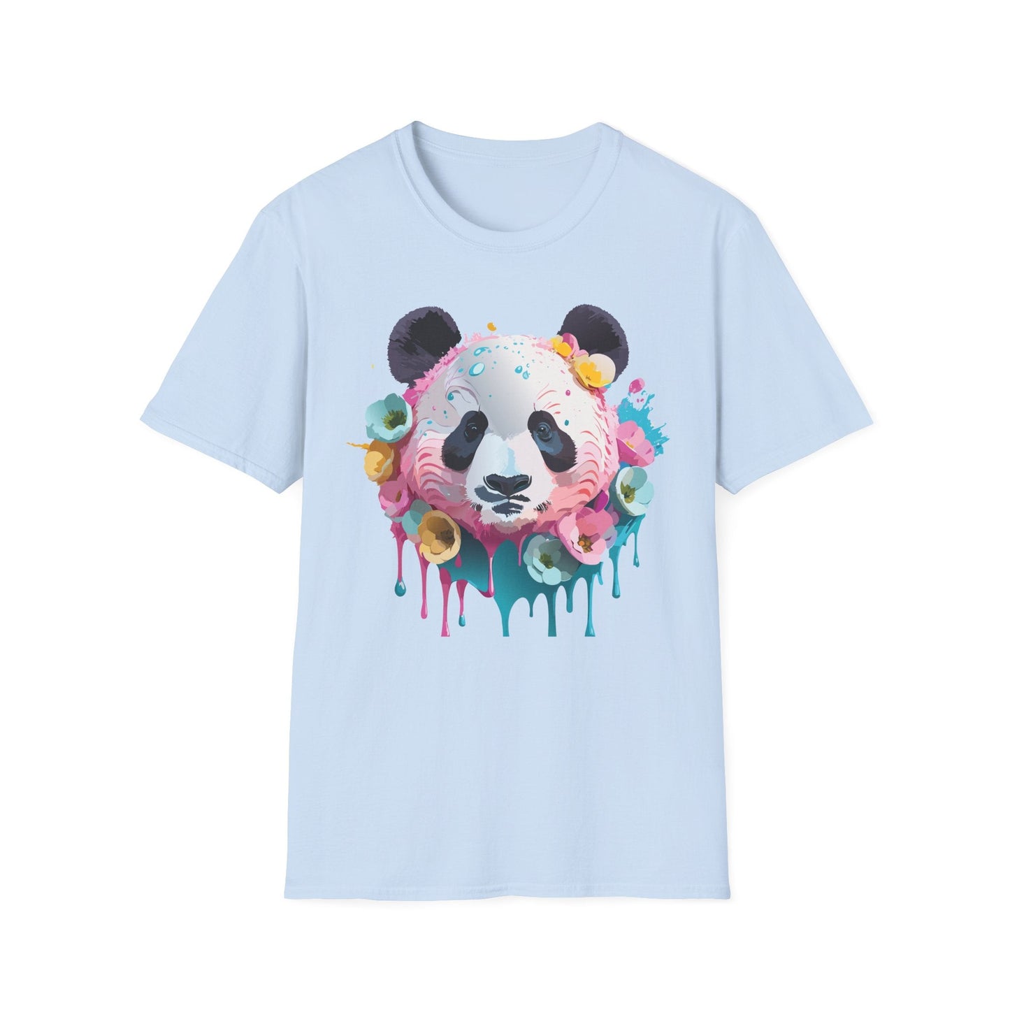 Panda Shirt Unisex T Shirt Graphic Tee Animal Print Gildan Softstyle 64000 100 Percent Cotton