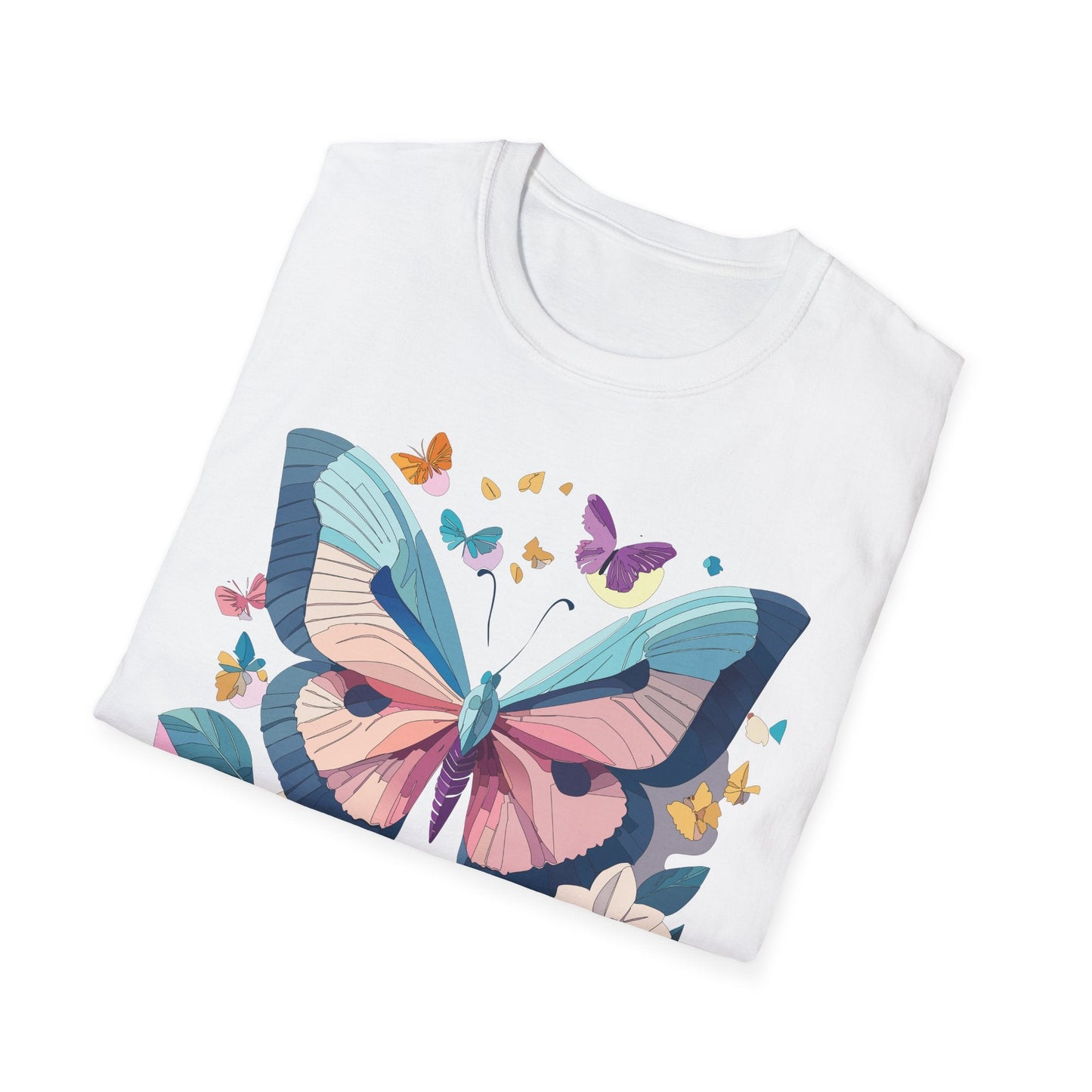 Butterfly Shirt Unisex T Shirt Softstyle Gildan 64000 Ring Spun Cotton Monarch Design