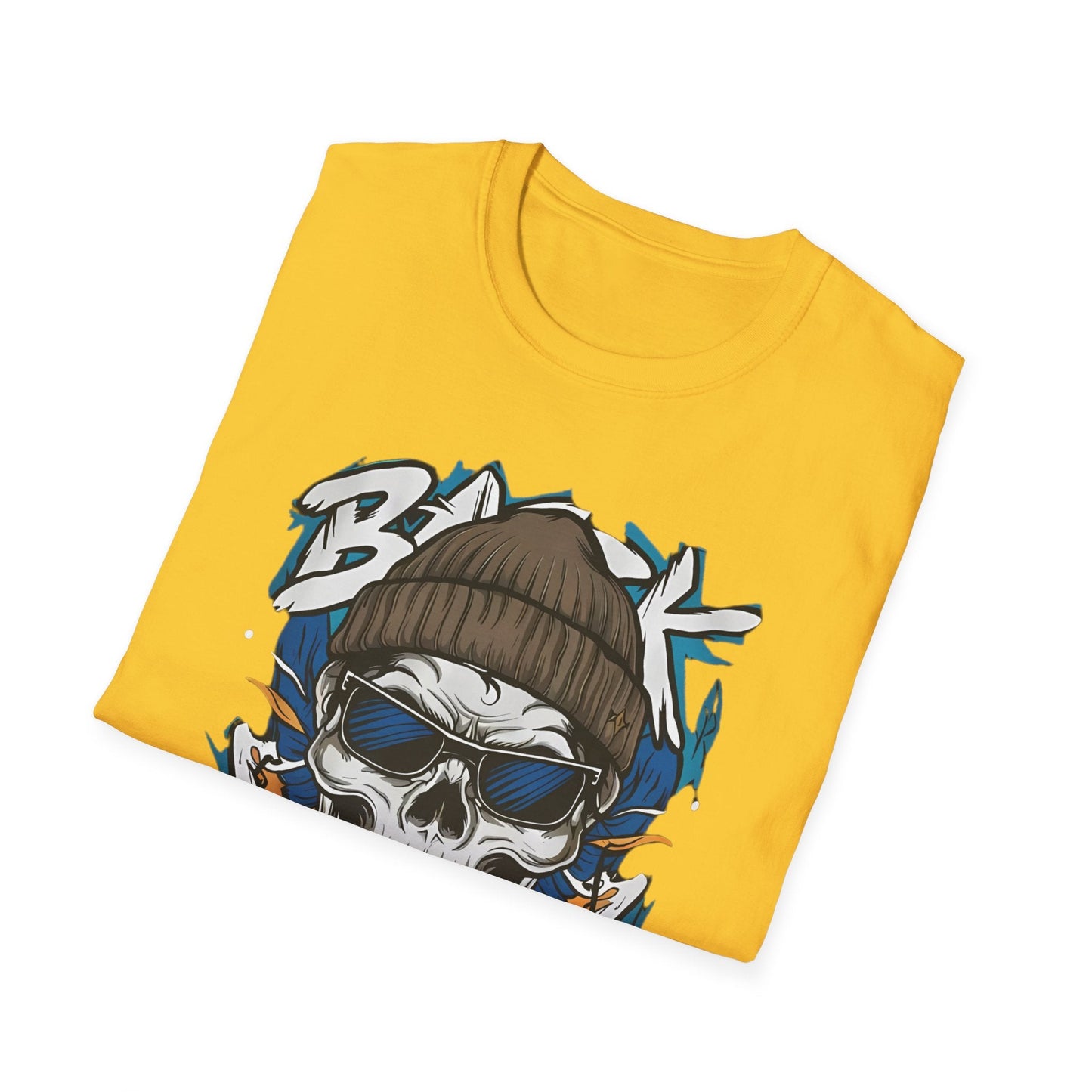 Gildan Softstyle Skull Tee Shirt Unisex Skeleton Design 100 Percent Cotton Graphic Tee