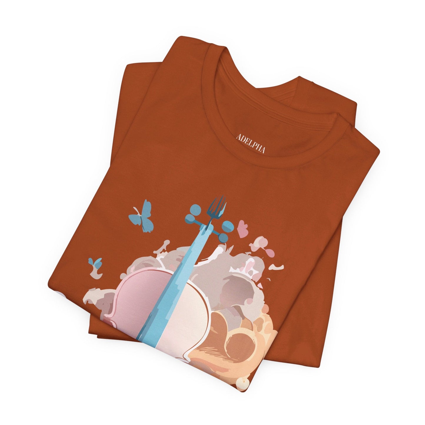 Music Graphic Unisex 100 Cotton Vintage Art with Musical Elements Tee 11