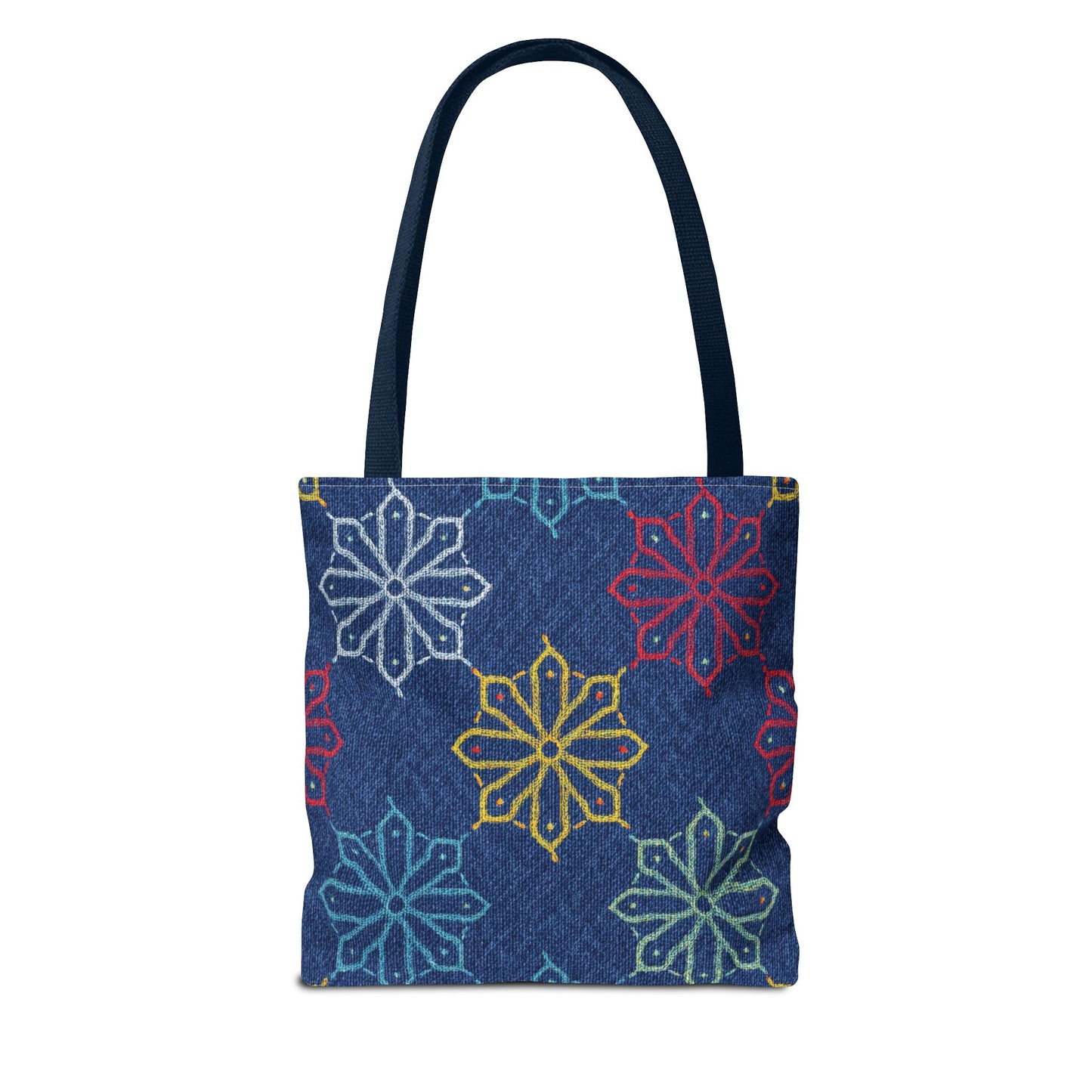 Diwali Graphic Denim Fabric Imitation Print Unisex Canvas Bag Poly Spun 3 Sizes Tote Bag 205-7
