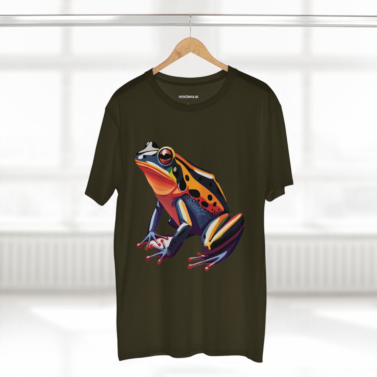 Unisex Frog Animal Shirt Premium Cotton Tee With Original Art Design Retro2Nova Exclusive Art Collection