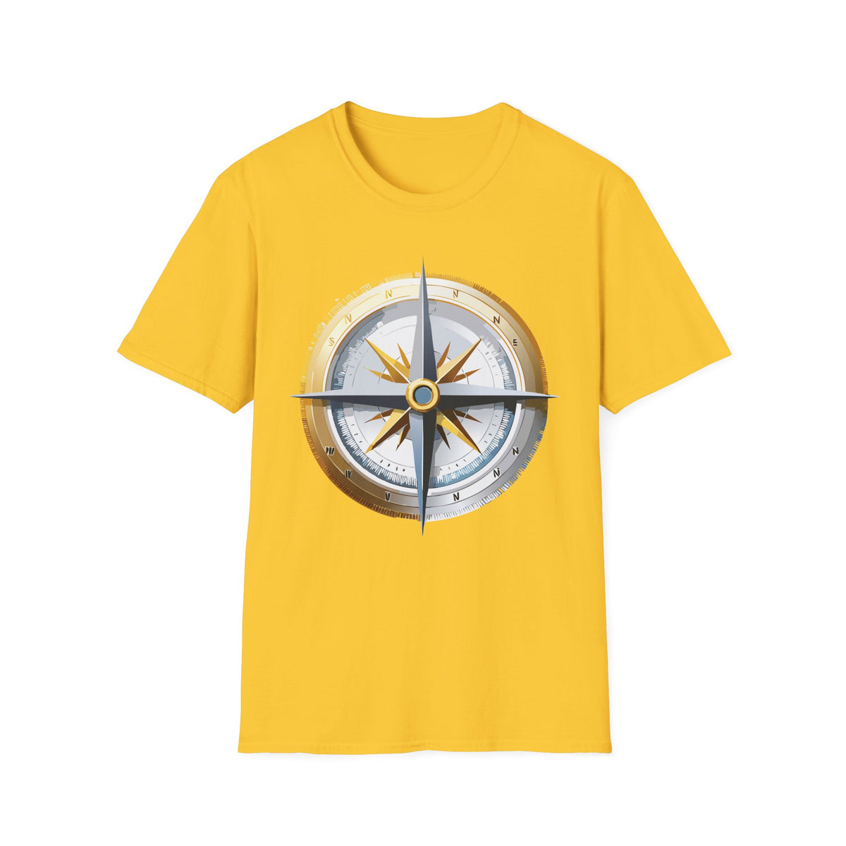 Nautical Compass T-Shirt | Vintage Compass Tee, Explorer Graphic Design Unisex 100 Cotton Gildan T-Shirt