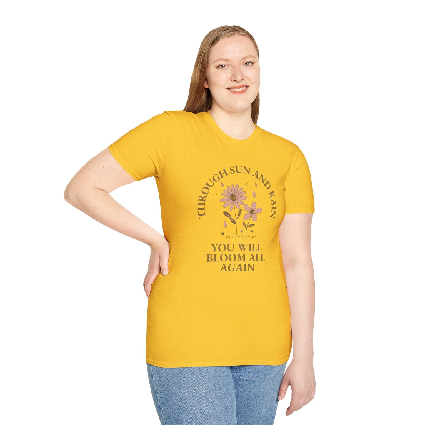 Positive Slogan T Shirt For Everyday Motivation Unisex Tee With Positive Words And Good Quotes Gildan Softstyle 64000
