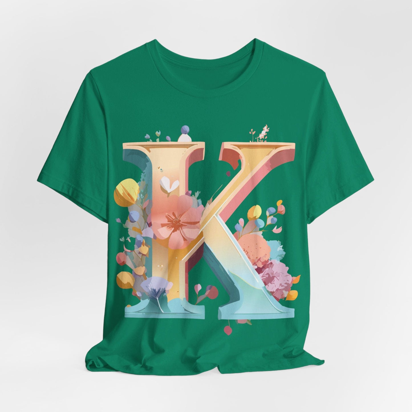Unisex Letter K Graphic Tee By Adelpha Vintage Inspired Artwork Short Sleeve Shirt