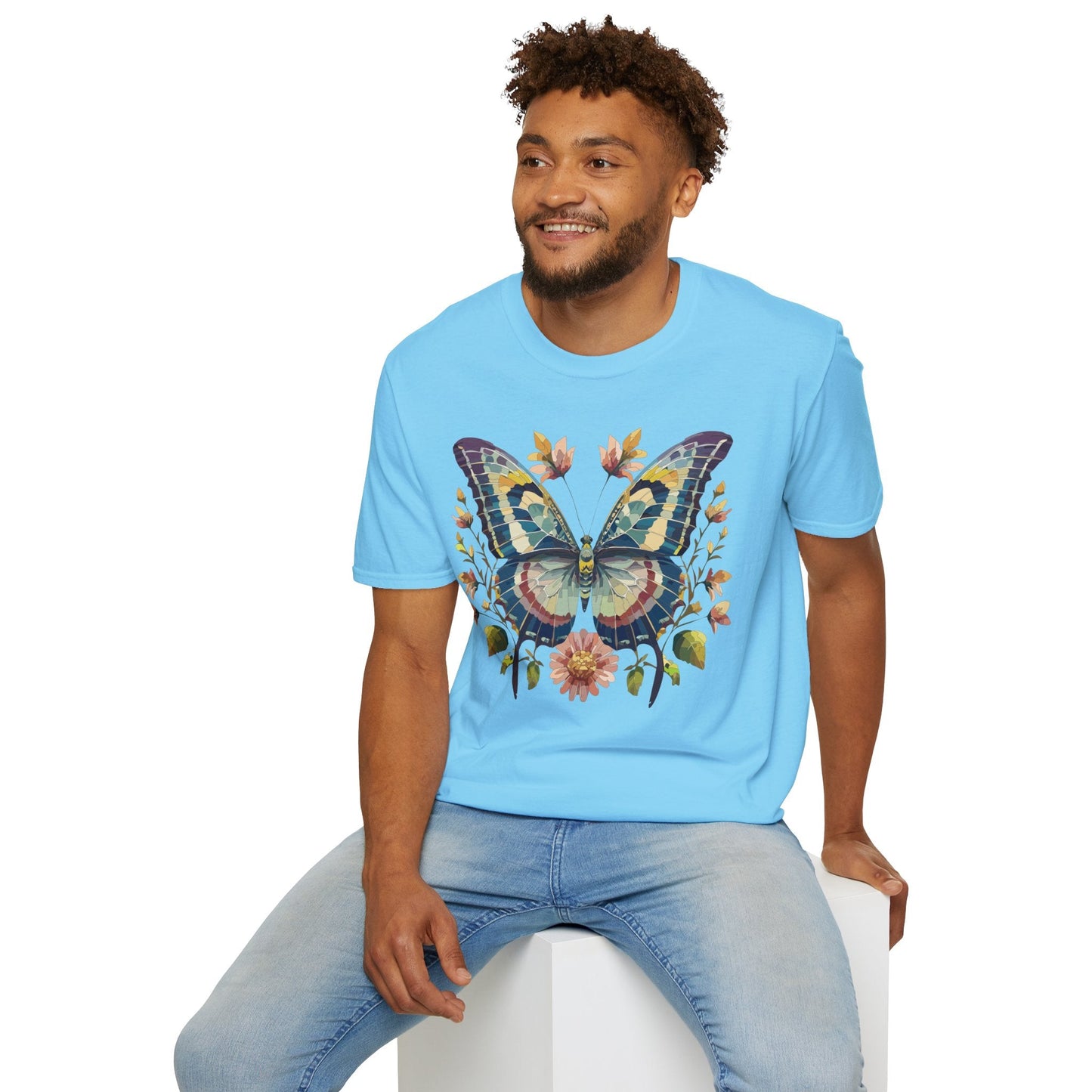 Butterfly Shirt Unisex T Shirt With Monarch Design Gildan Softstyle 64000 Ring Spun Cotton Tee