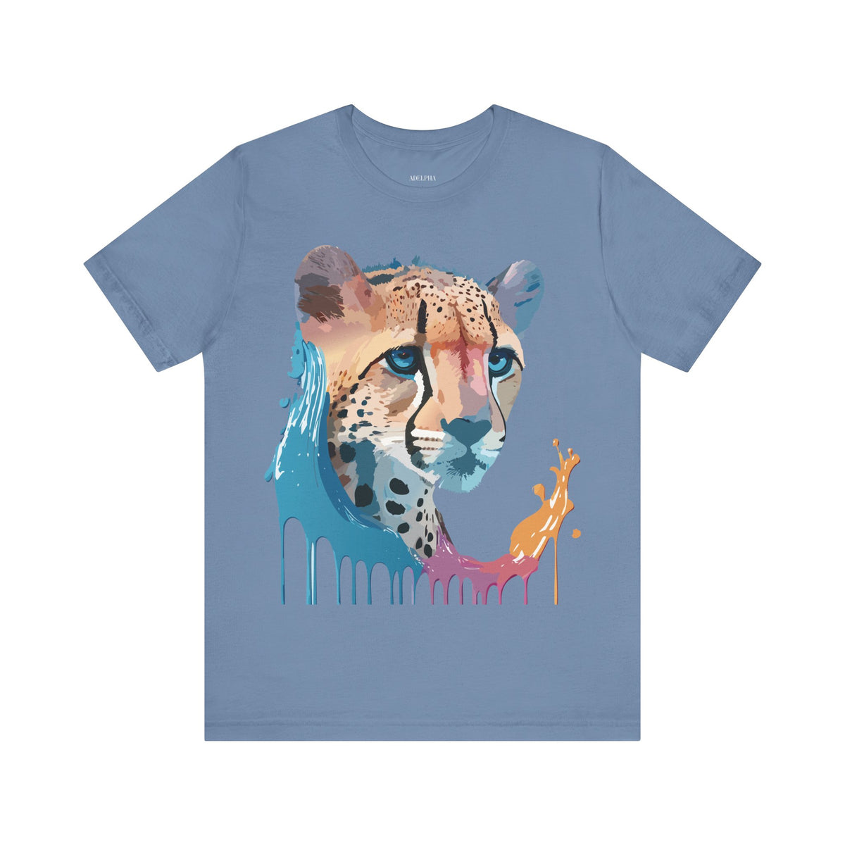 Cheetah Graphic Unisex Cotton Bella+Canvas Tee with Art Animal Design e301