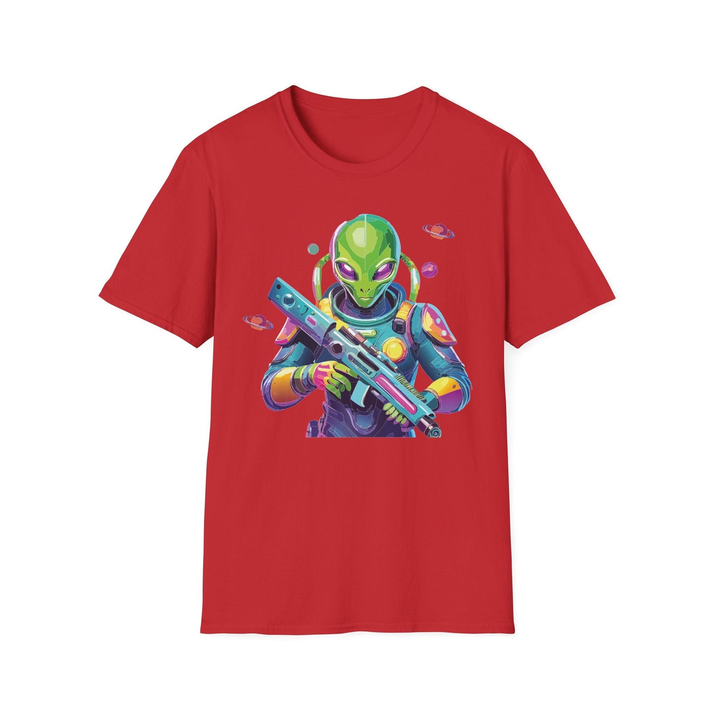 Alien Cosmos T Shirt Unisex Gildan Softstyle 64000 Art Design Tee For Everyday Comfort