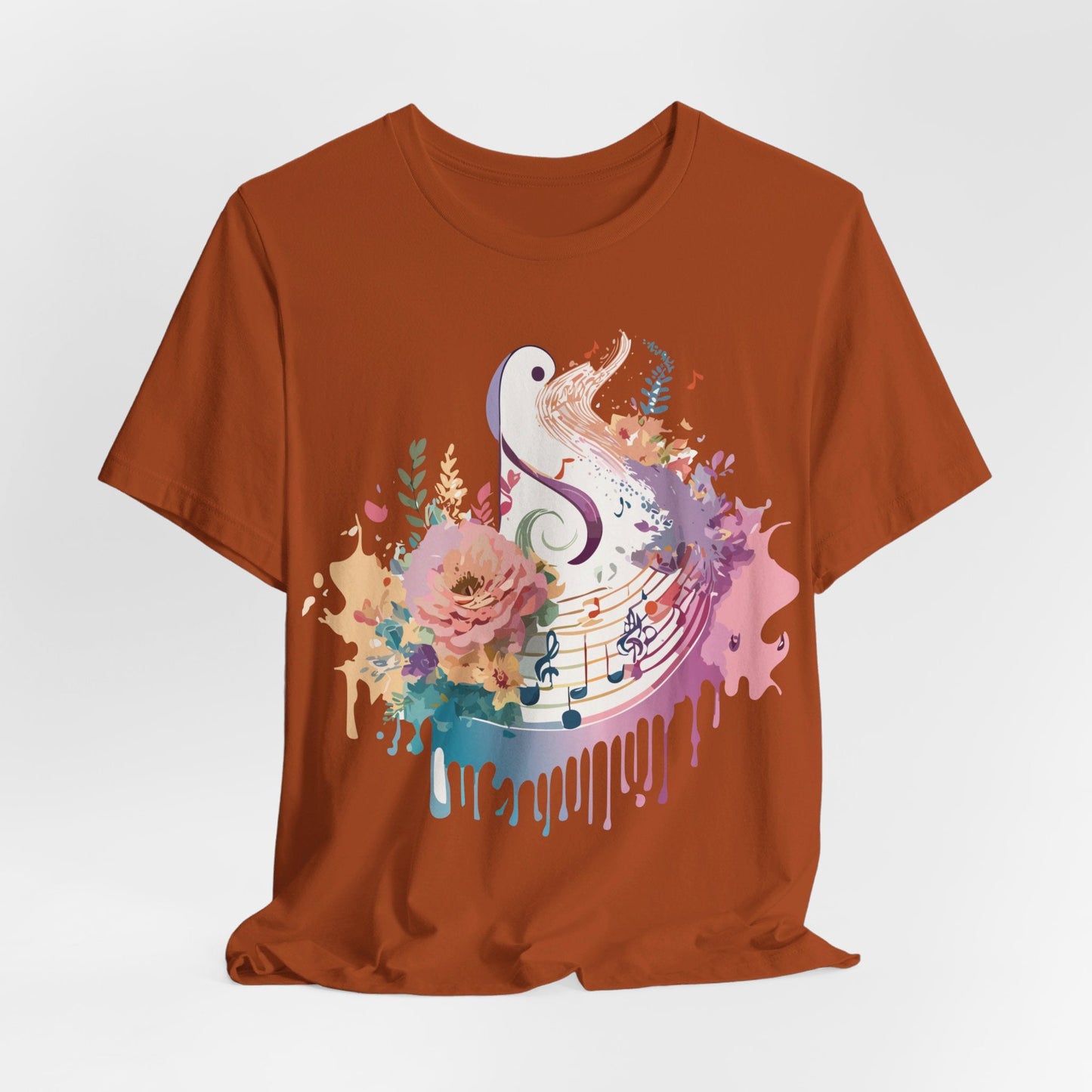 Adelpha Graphic Tee Unisex Short Sleeve Vintage Inspired Artwork Music Theme T Shirt