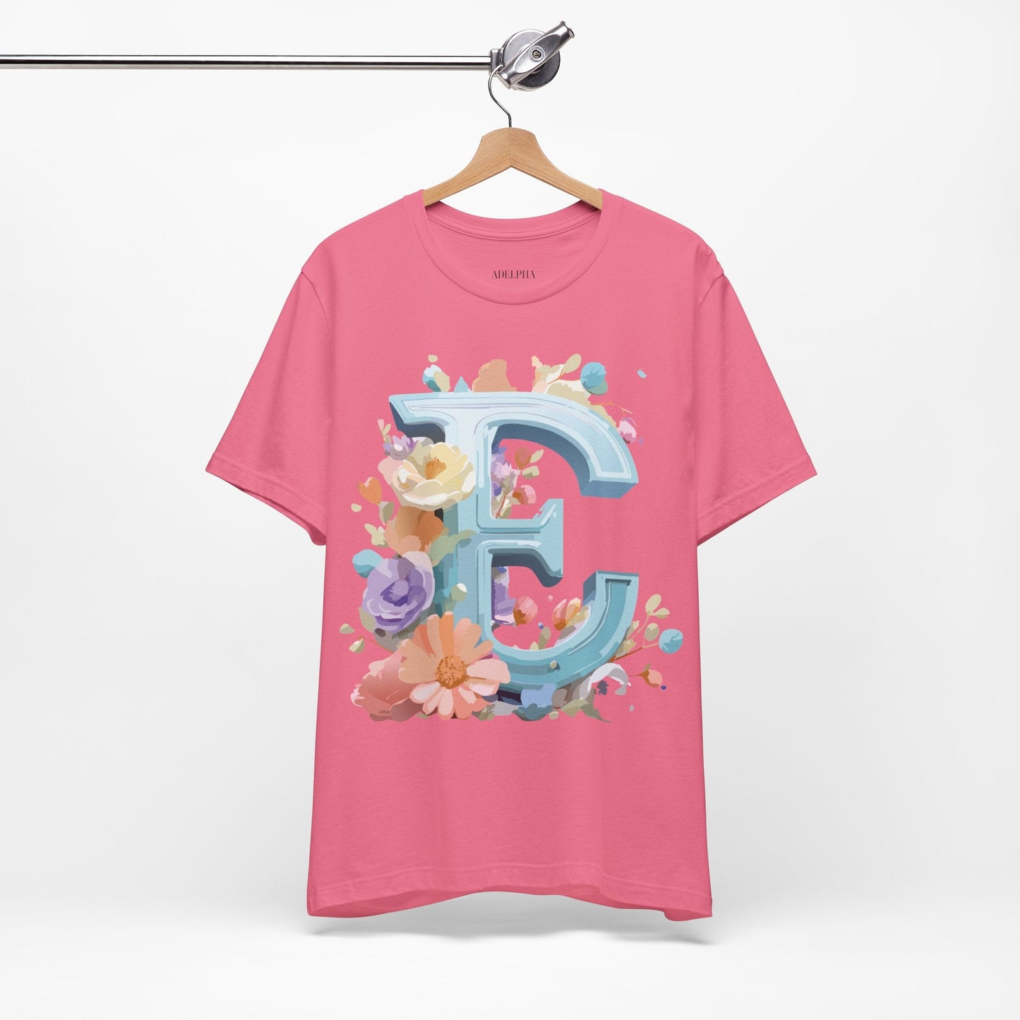 Unisex Letter E  Graphic Tee Featuring Vintage Inspired Artwork Collection
