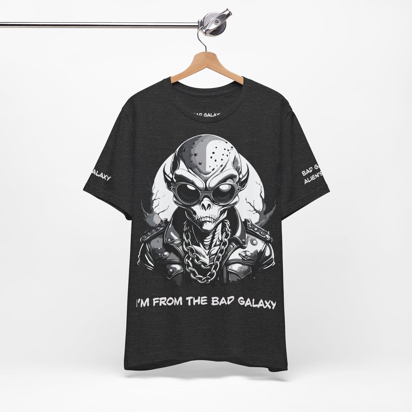 Alien Tee Shirt From Bad Galaxy 100 Percent Cotton Made to Order Eco Friendly Non Toxic Inks