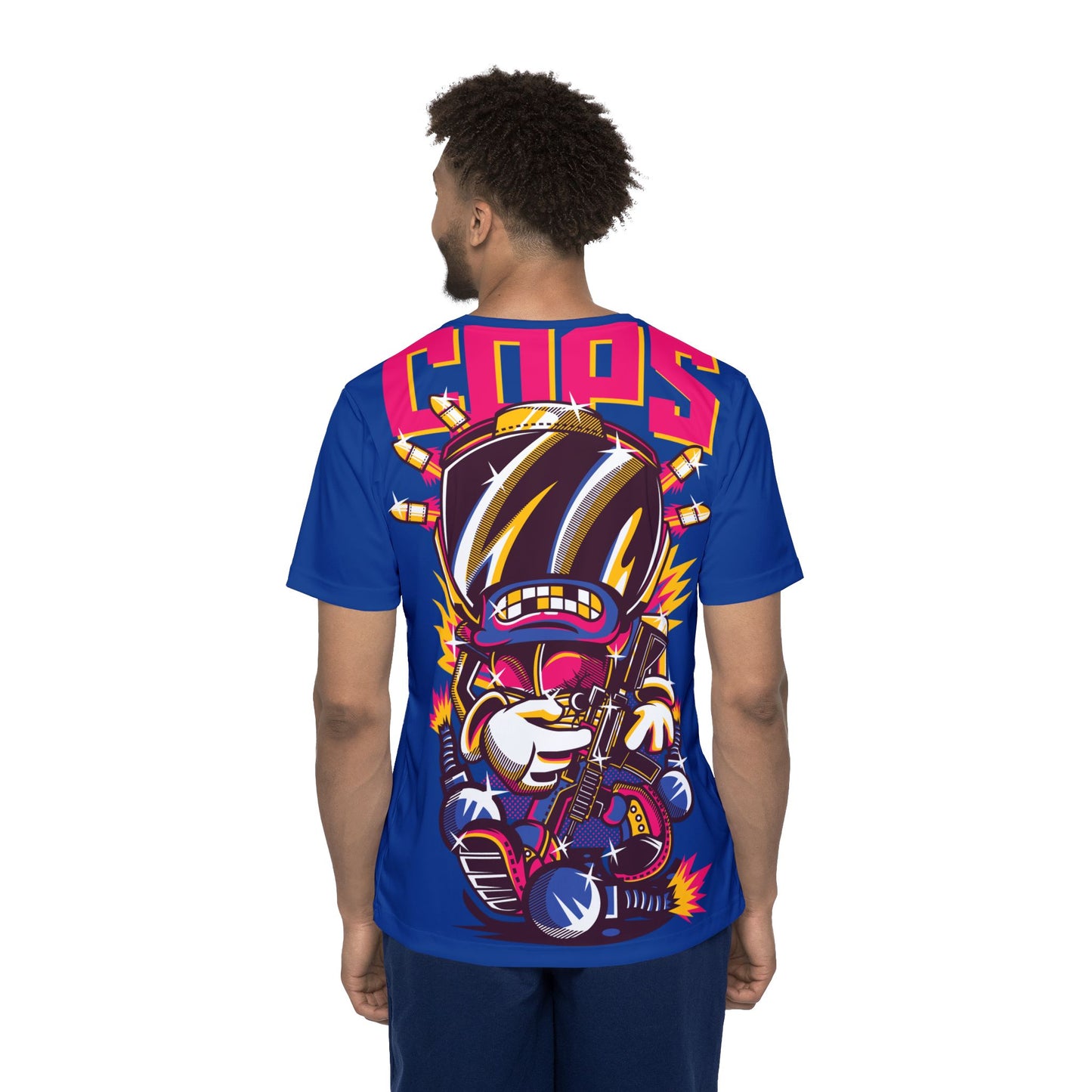 Be8 Fun Graphic T-Shirt, Art Design Poly Shirt, All Over Print Graphic Tee, Funny Print T-Shirt, Funny Cartoon Tee