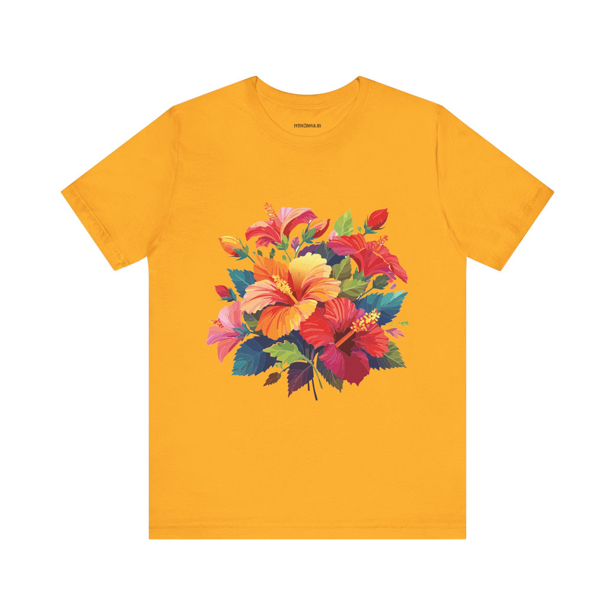 Floral Graphic Unisex Cotton Bella+Canvas Tee with Flowers Design ab7