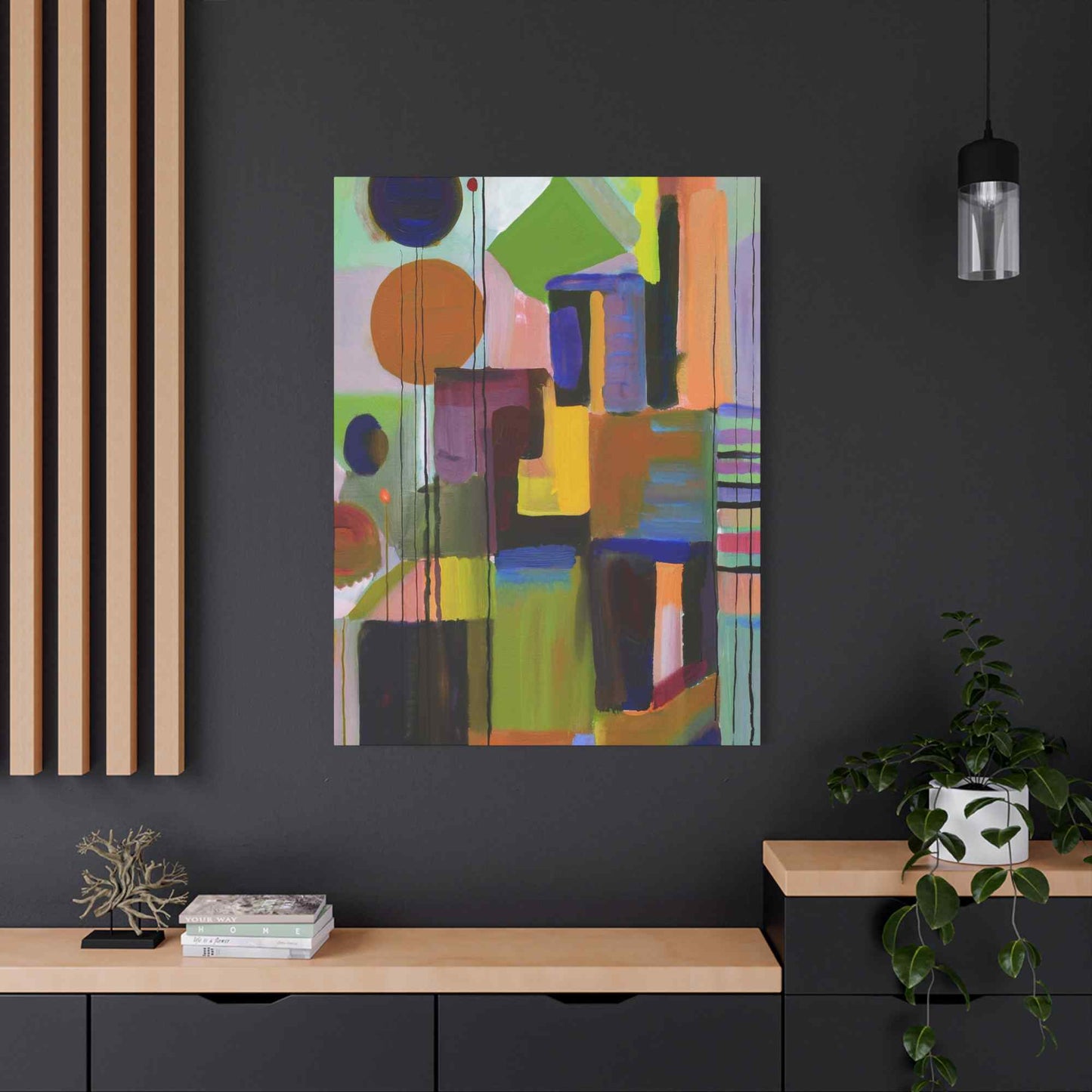 Abstract Painting Print Canvas 20x24,20x30,24x30, 24x32,24x36,30x40, 32x48,36x48,40x60 Pine-Wood Inner Frame ABS-3