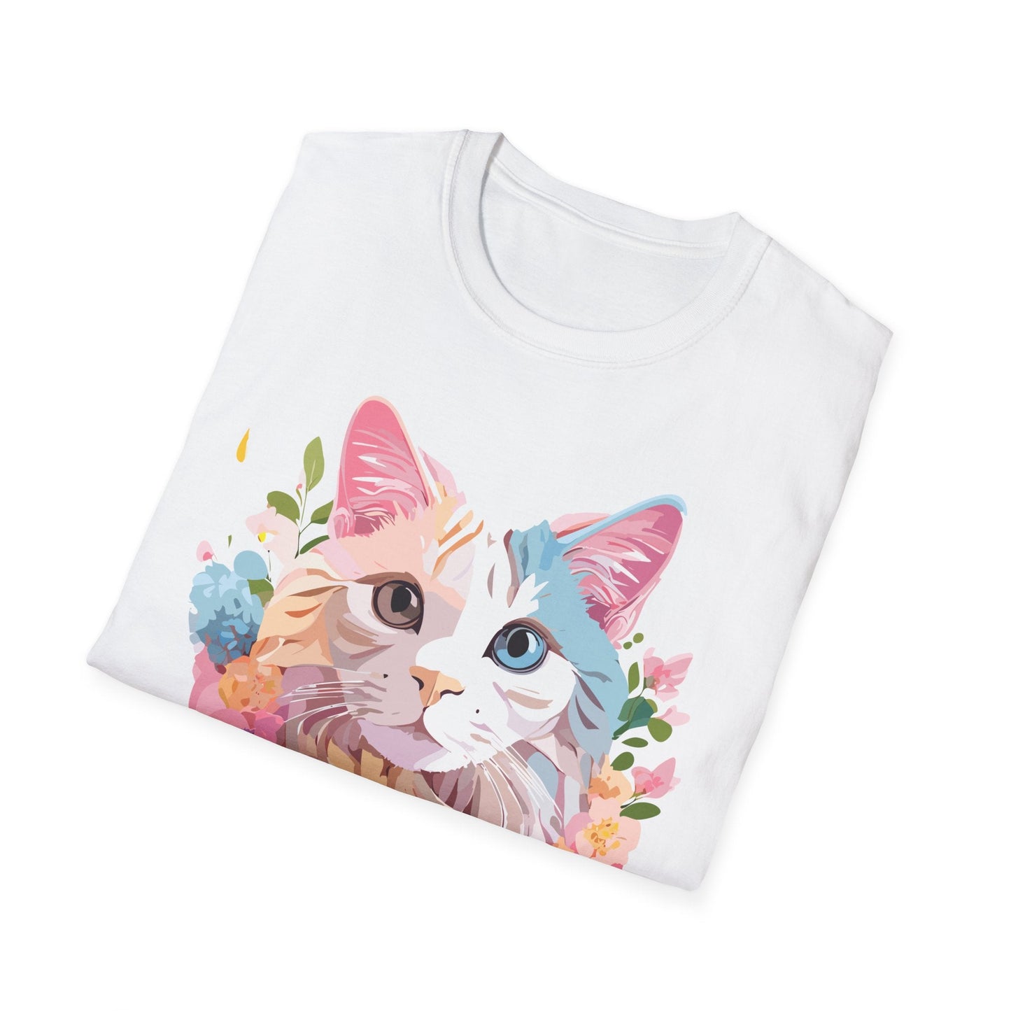 Cat Shirt Unisex Softstyle Tee 100 Percent Ring Spun Cotton Kitten Tee