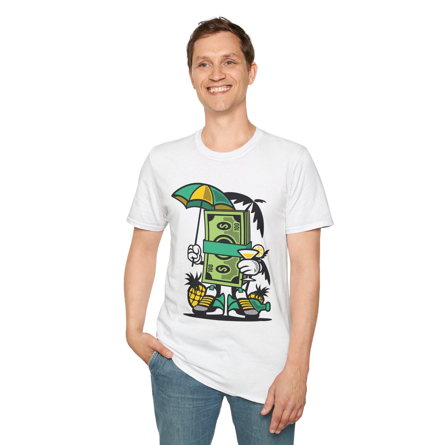 Unisex Cotton T-Shirt with Cartoon Graphic Design