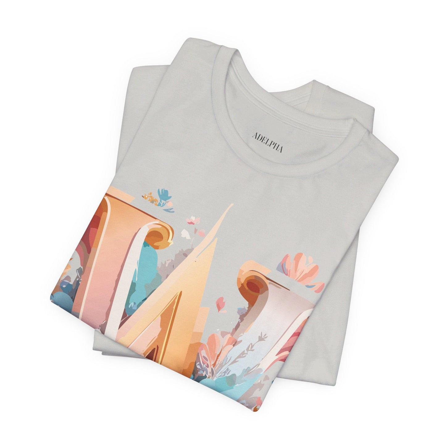 Letter W  Graphic Tee Unisex Jersey Short Sleeve Vintage Inspired ArtDesign
