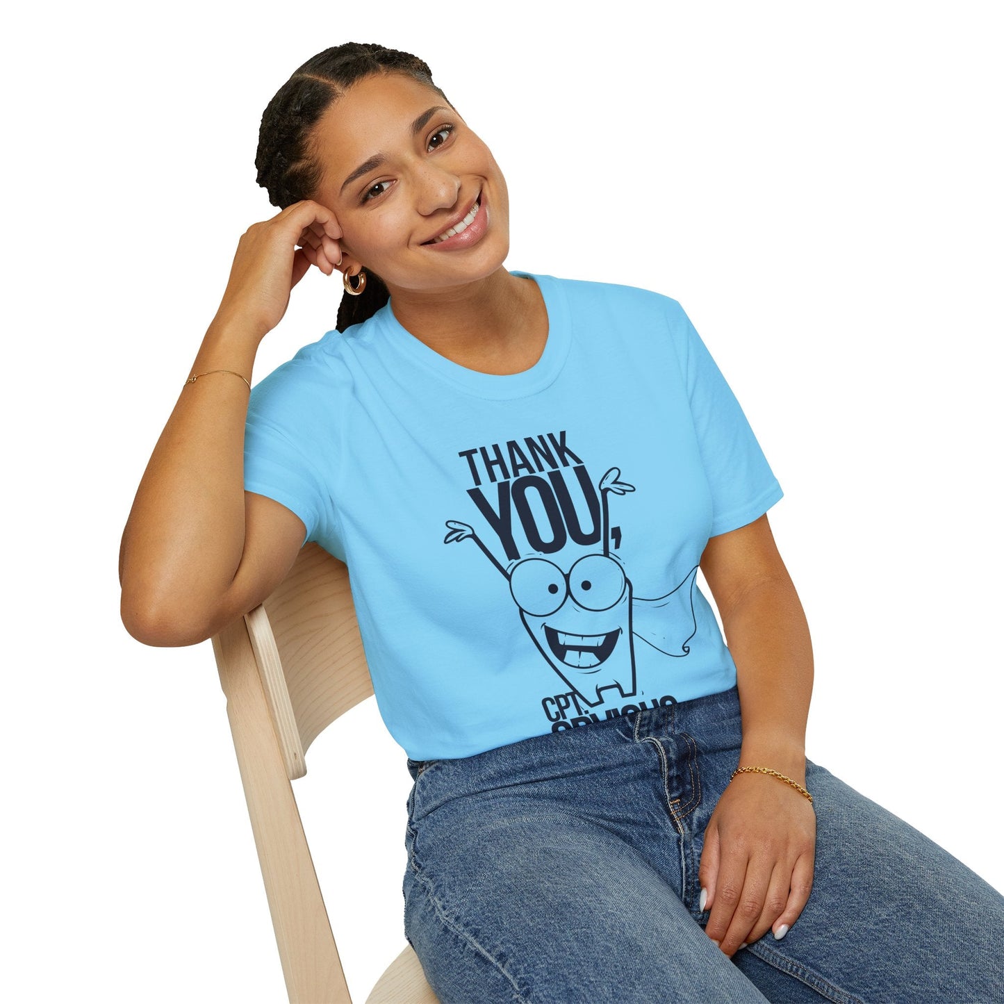 Cartoon T Shirt Animation Funny Tee Unisex Gildan Softstyle 64000 Ring Spun Cotton