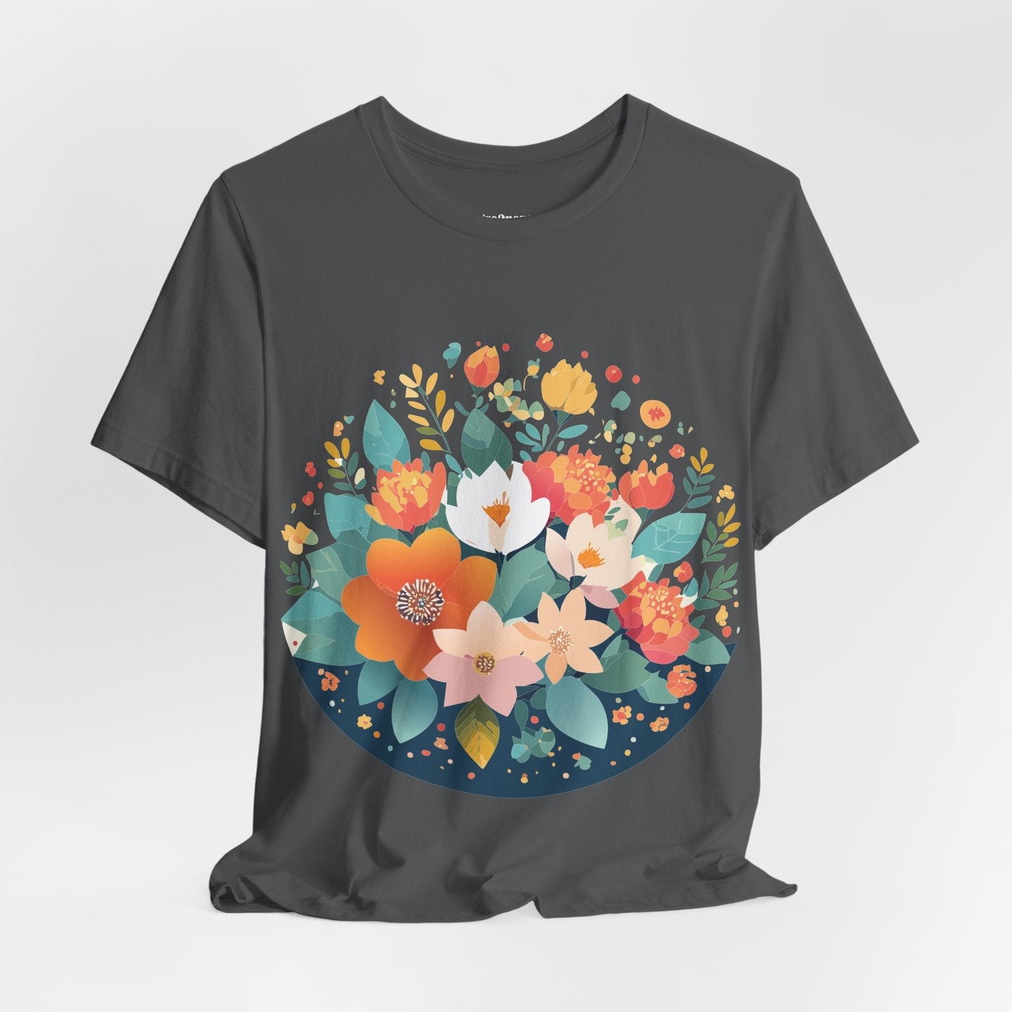Floral Flowers Shirt Unisex Lightweight Breathable Jersey Tee Floral Pattern Short Sleeve