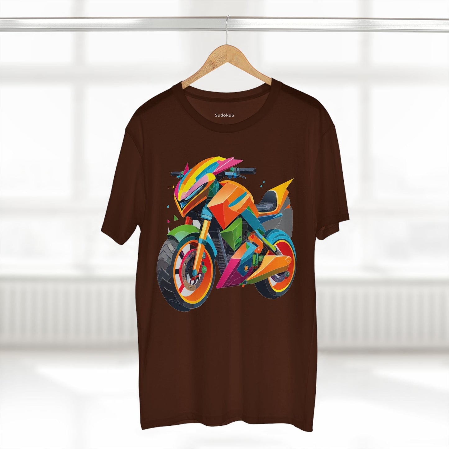Moto Bike Graphic Unisex 100 Cotton Staple Tee 7