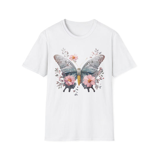 Butterfly Themed Unisex T Shirt Softstyle Monarch Gildan 64000 Ring Spun Cotton Tee