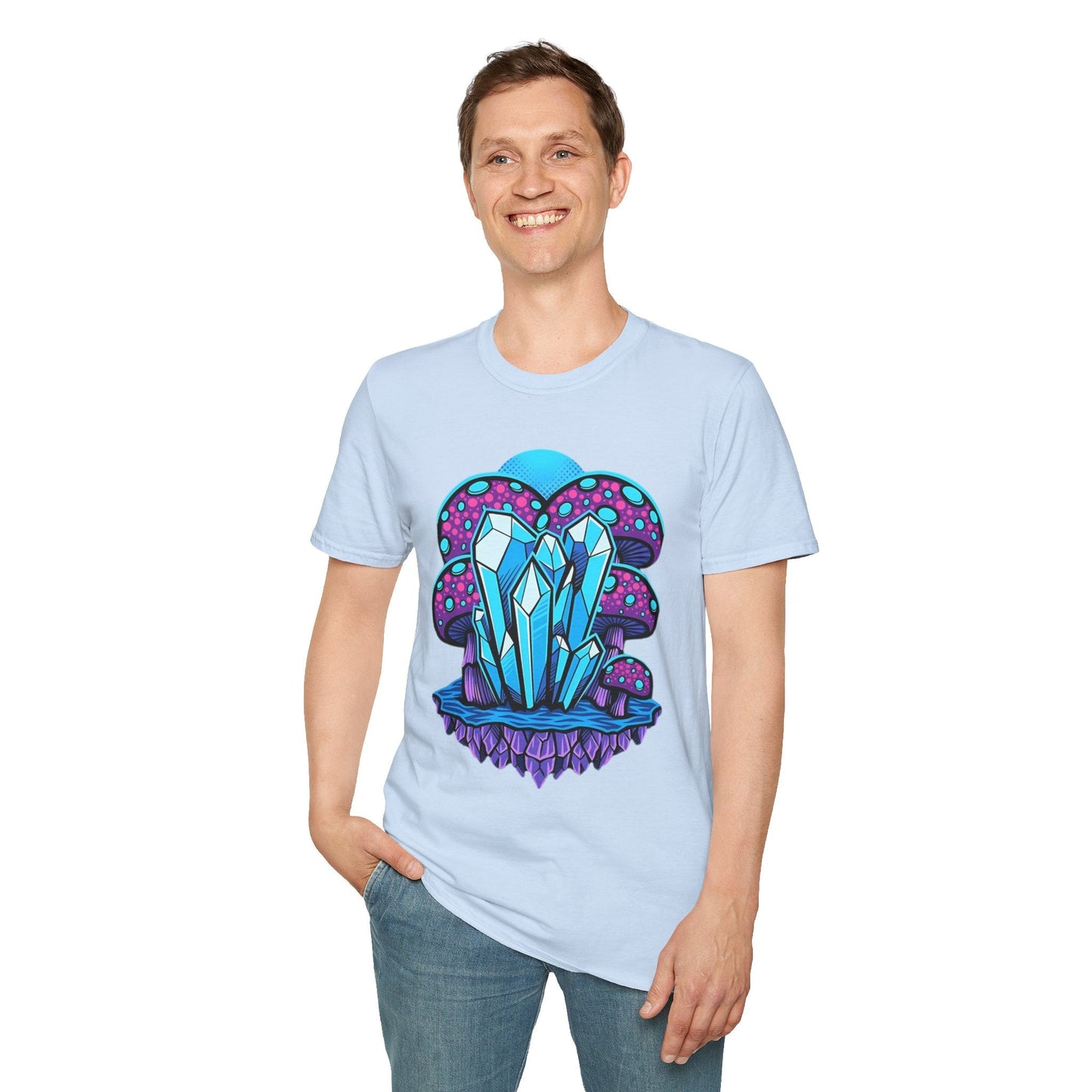 Mashroom Tee Shirt Softstyle Gildan 64000 100 Percent Ring Spun Cotton Breathable Funny Fungus