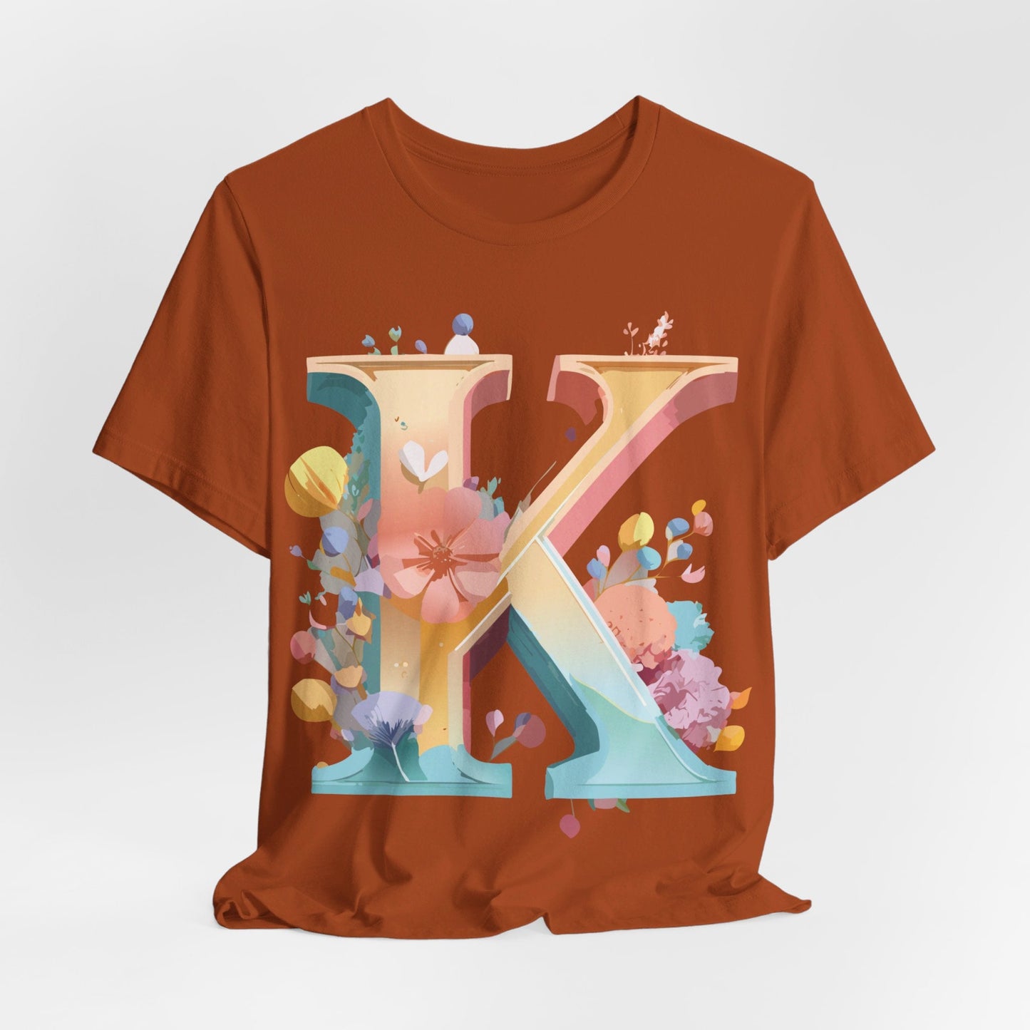 Unisex Letter K Graphic Tee By Adelpha Vintage Inspired Artwork Short Sleeve Shirt