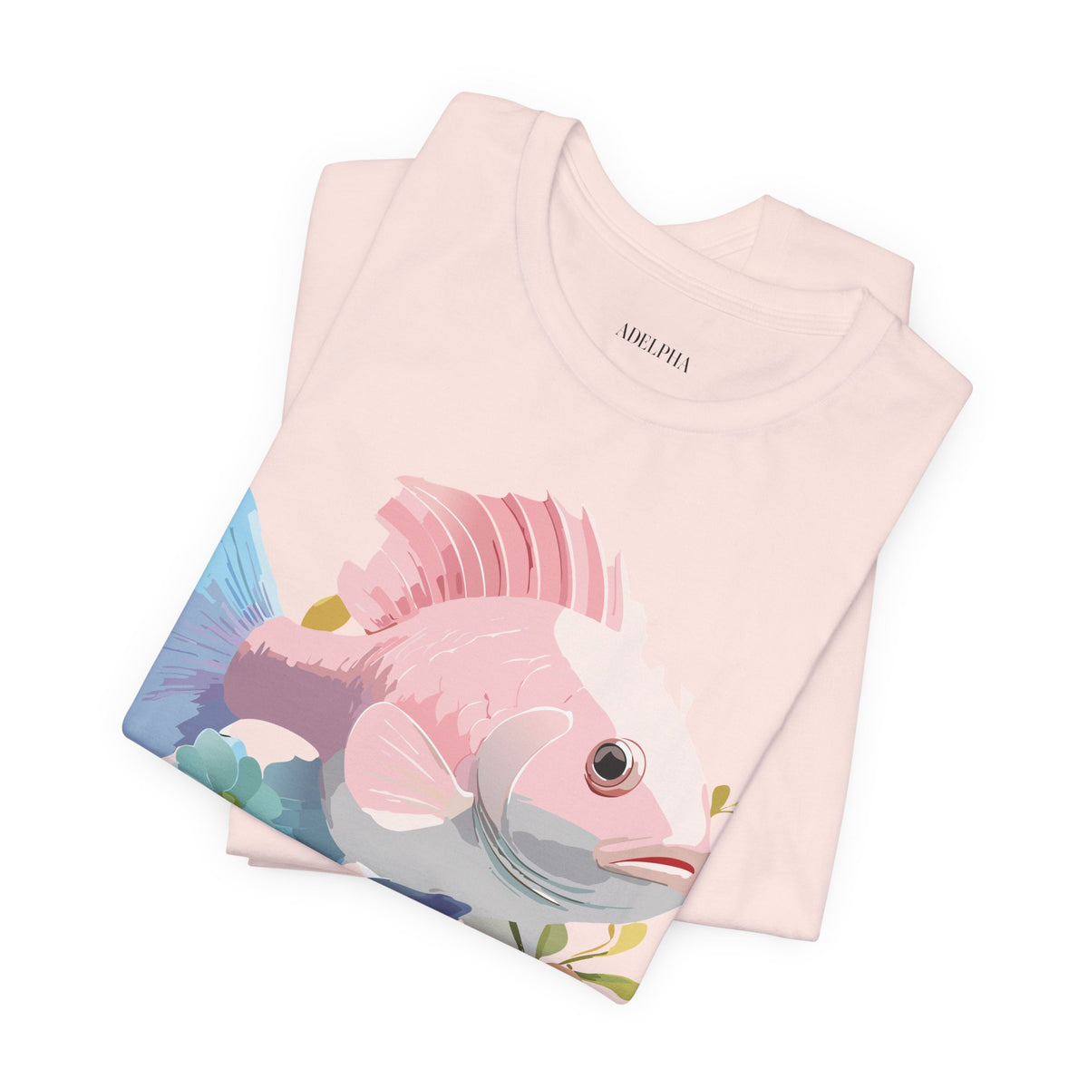 Fish Graphic Design Tee Bella+Canvas Unisex 100 Cotton Tee Shirt a109