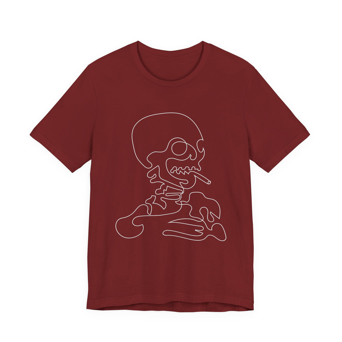 Camiseta unisex de algodón con calavera