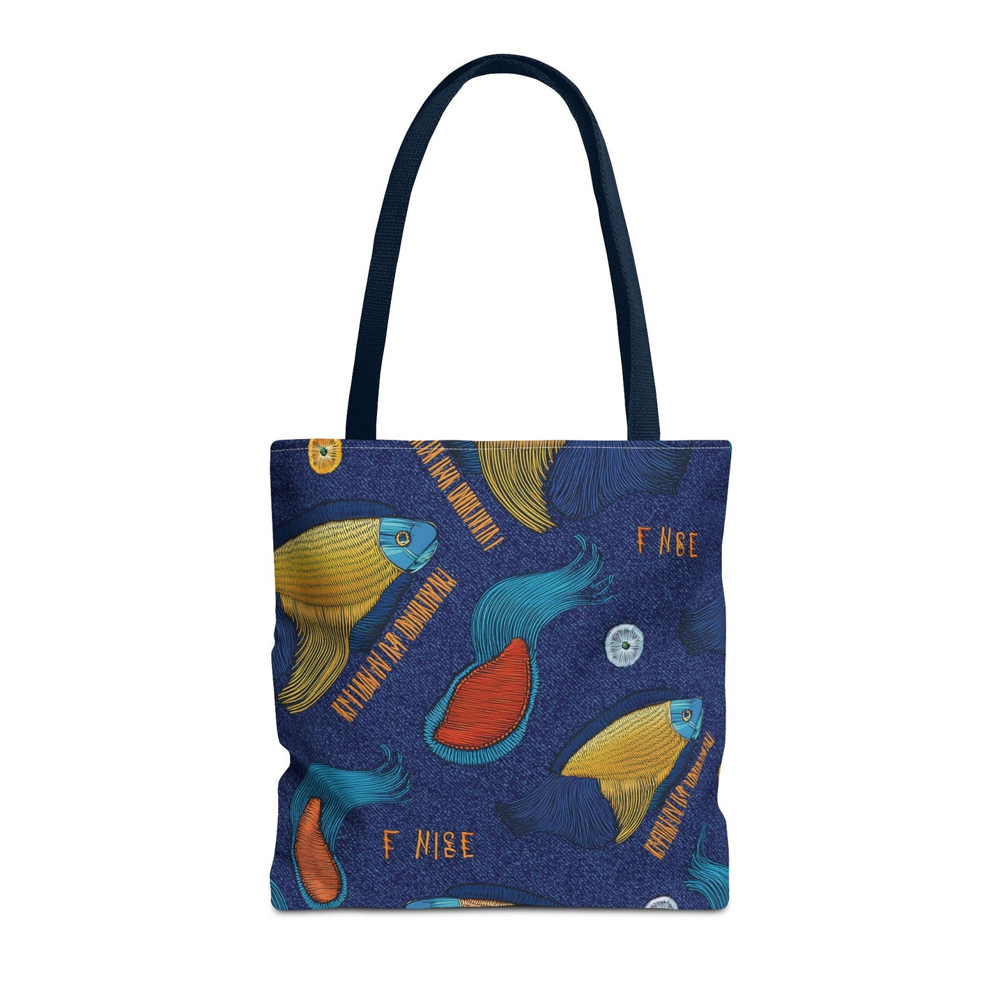 Denim Fabric Imitation Print Unisex Canvas Bag Poly Spun 3 Sizes Tote Bag 193