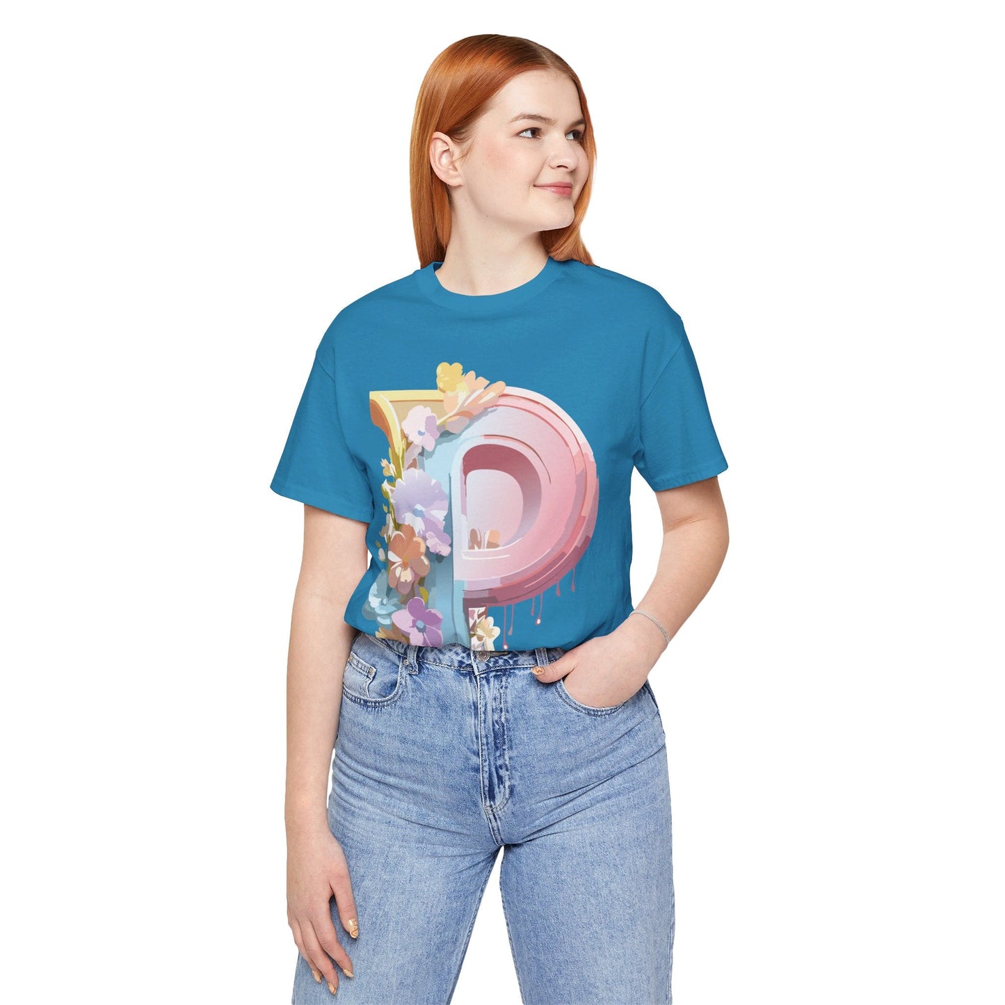 Letter P Shirt Graphic Tee Unisex Jersey Short Sleeve Adelpha Vintage Inspired Artwork