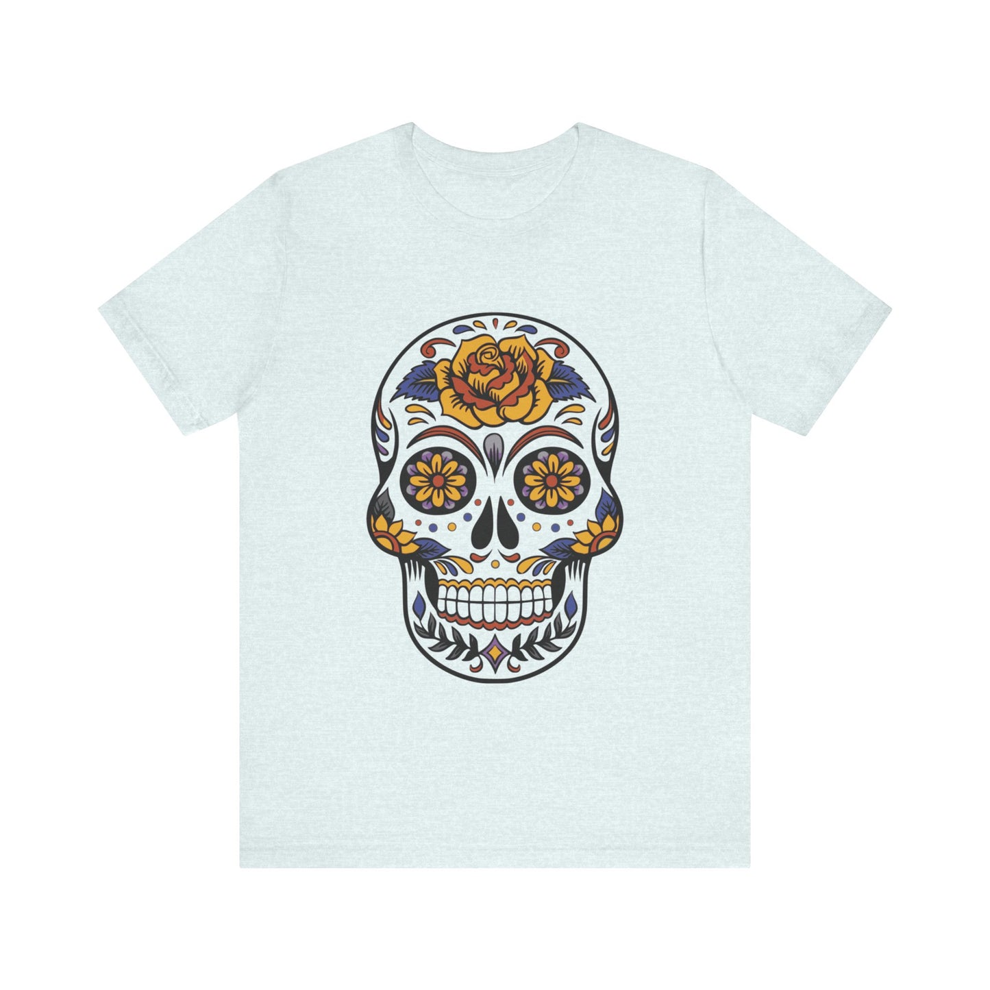 Unisex Cotton Tee Shirt with Skull