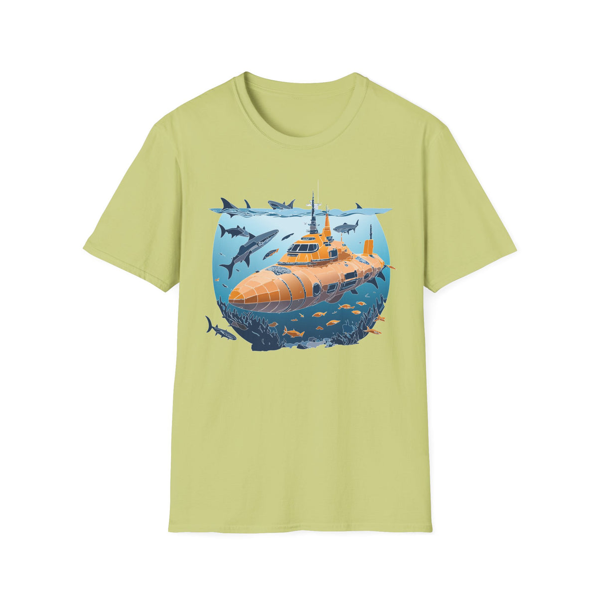 Ocean U boat Graphic Tee Gildan Unisex 100 Cotton Tee Shirt h38