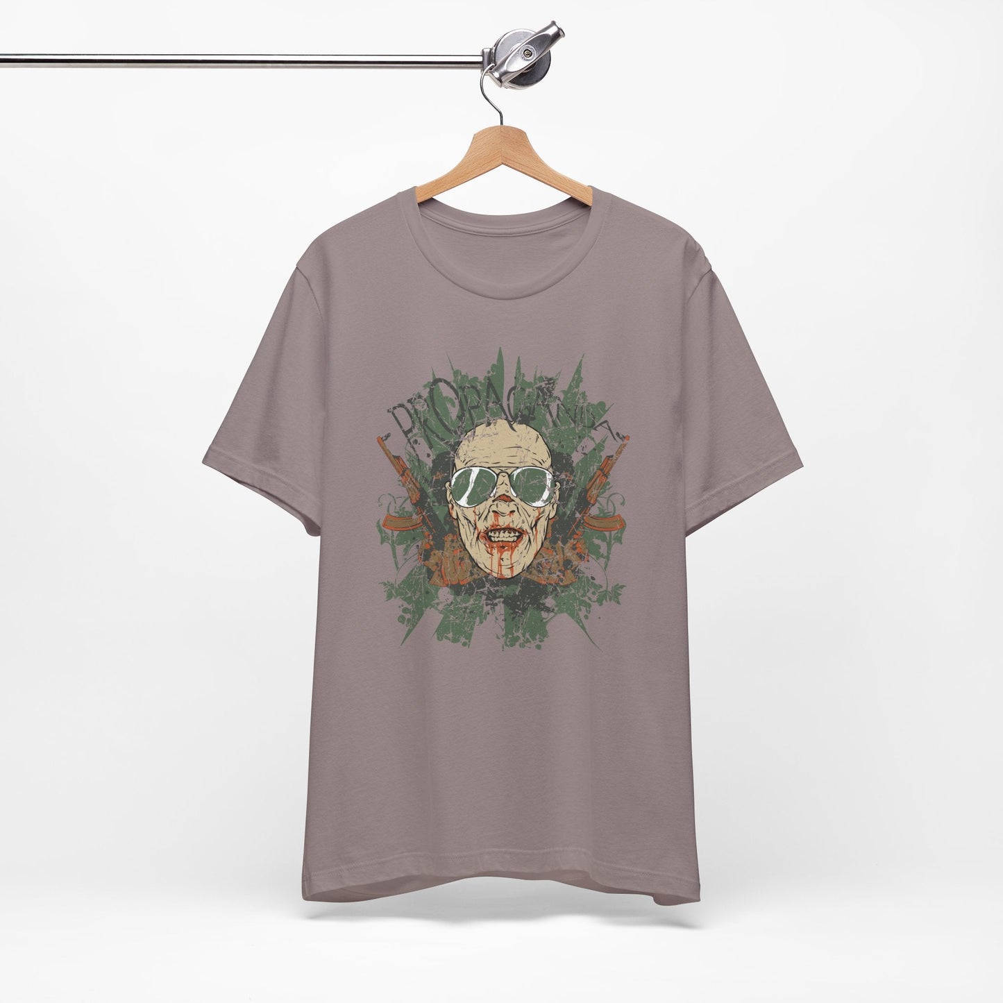 Retro Skull Floral Graphic Design Unisex Cotton T-Shirt G-2