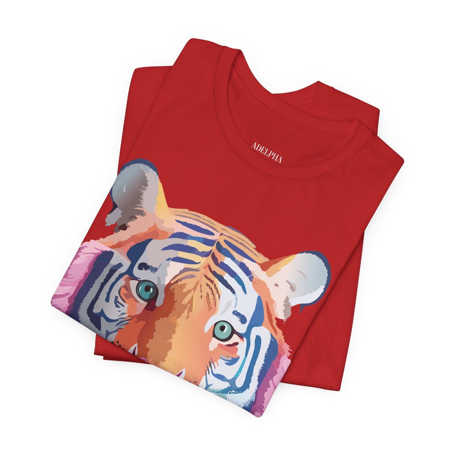 Tiger Graphic Unisex 100 Cotton Vintage Art with Animal Tee 17
