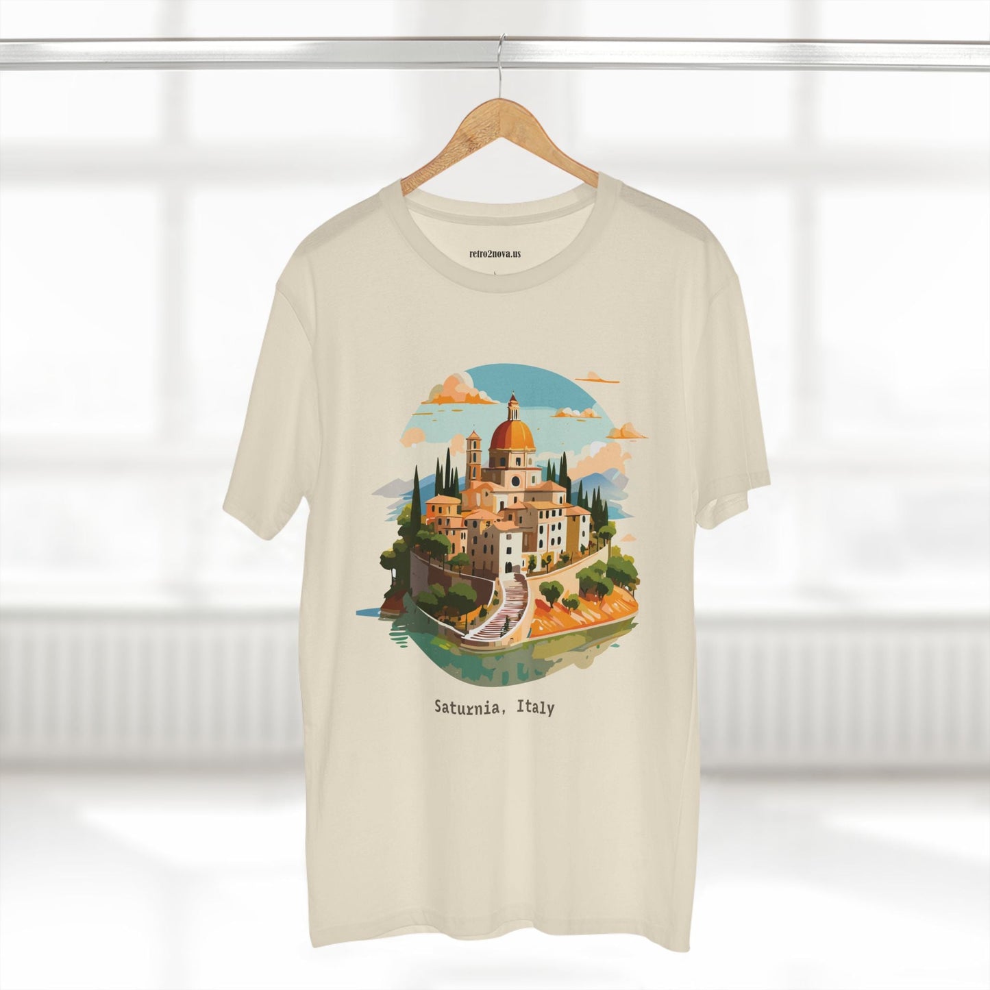 Italy Travel Shirt Unisex Tourist Tee With Original Art Design Retro2Nova Premium Cotton