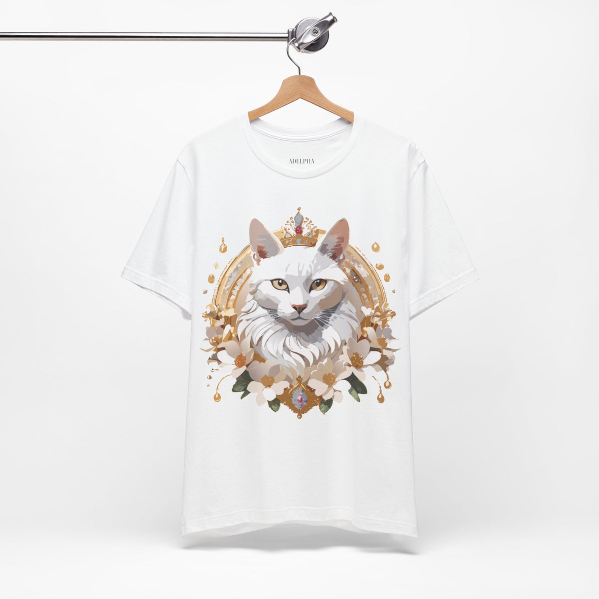 Medallion Graphic Unisex Cotton Bella+Canvas Tee with Floral Art Design m62